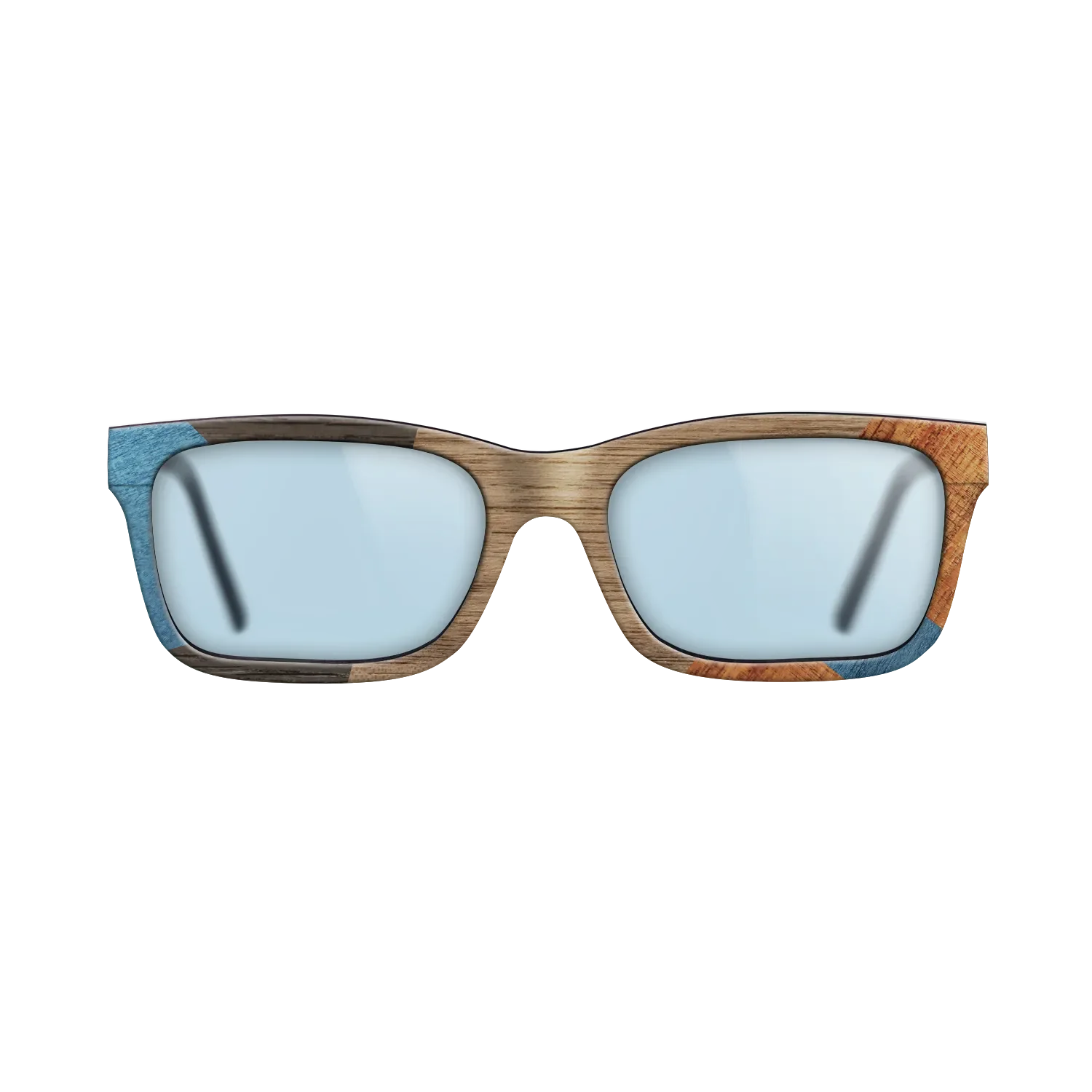 Italian Ebony,Poplar Dyed: Blue Denim,Koa,Wenge: Mosaic - The Sage - Rectangle - 1591 - SIRIS wood optic