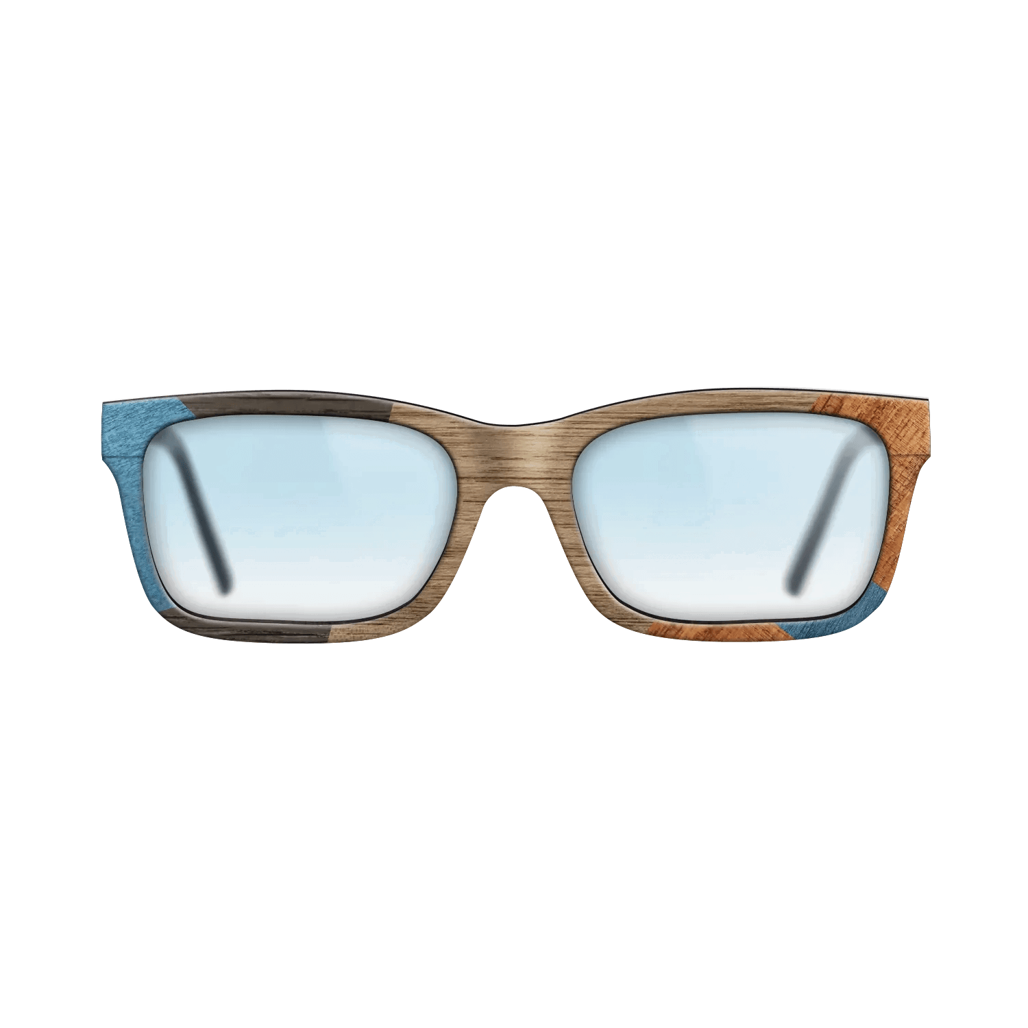 Italian Ebony,Poplar Dyed: Blue Denim,Koa,Wenge: Mosaic - The Sage - Rectangle - 1591 - SIRIS wood optic