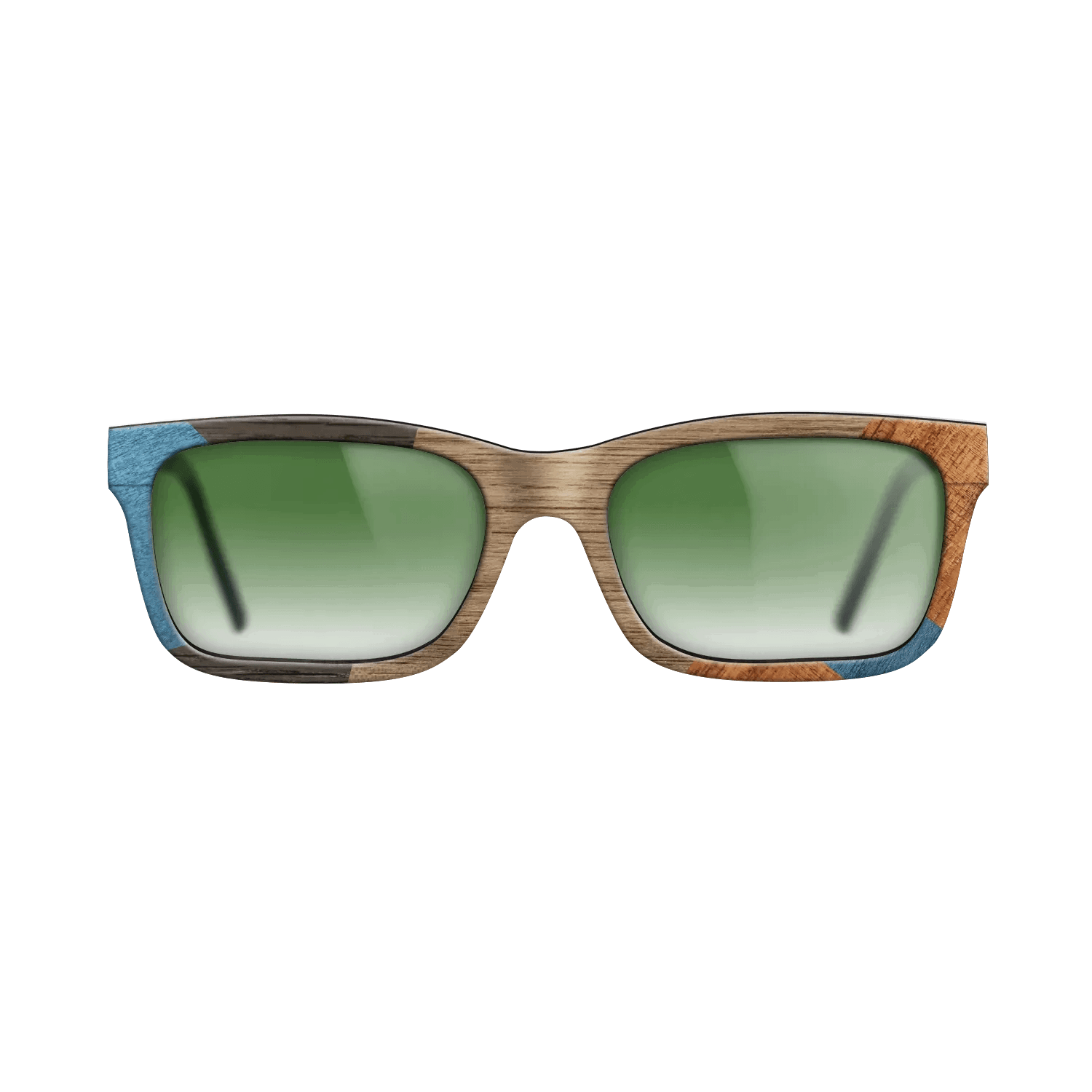 Italian Ebony,Poplar Dyed: Blue Denim,Koa,Wenge: Mosaic - The Sage - Rectangle - 1591 - SIRIS wood optic
