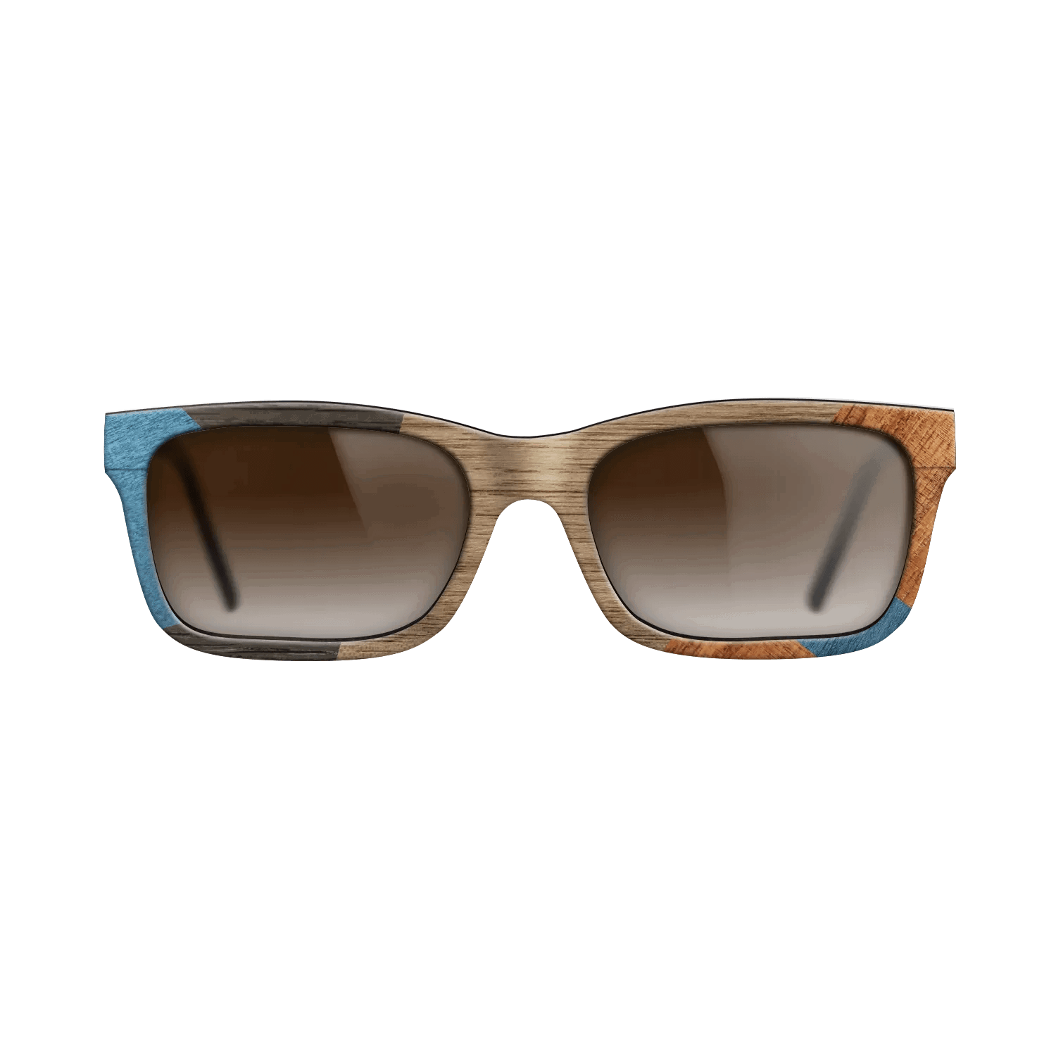 Italian Ebony,Poplar Dyed: Blue Denim,Koa,Wenge: Mosaic - The Sage - Rectangle - 1591 - SIRIS wood optic