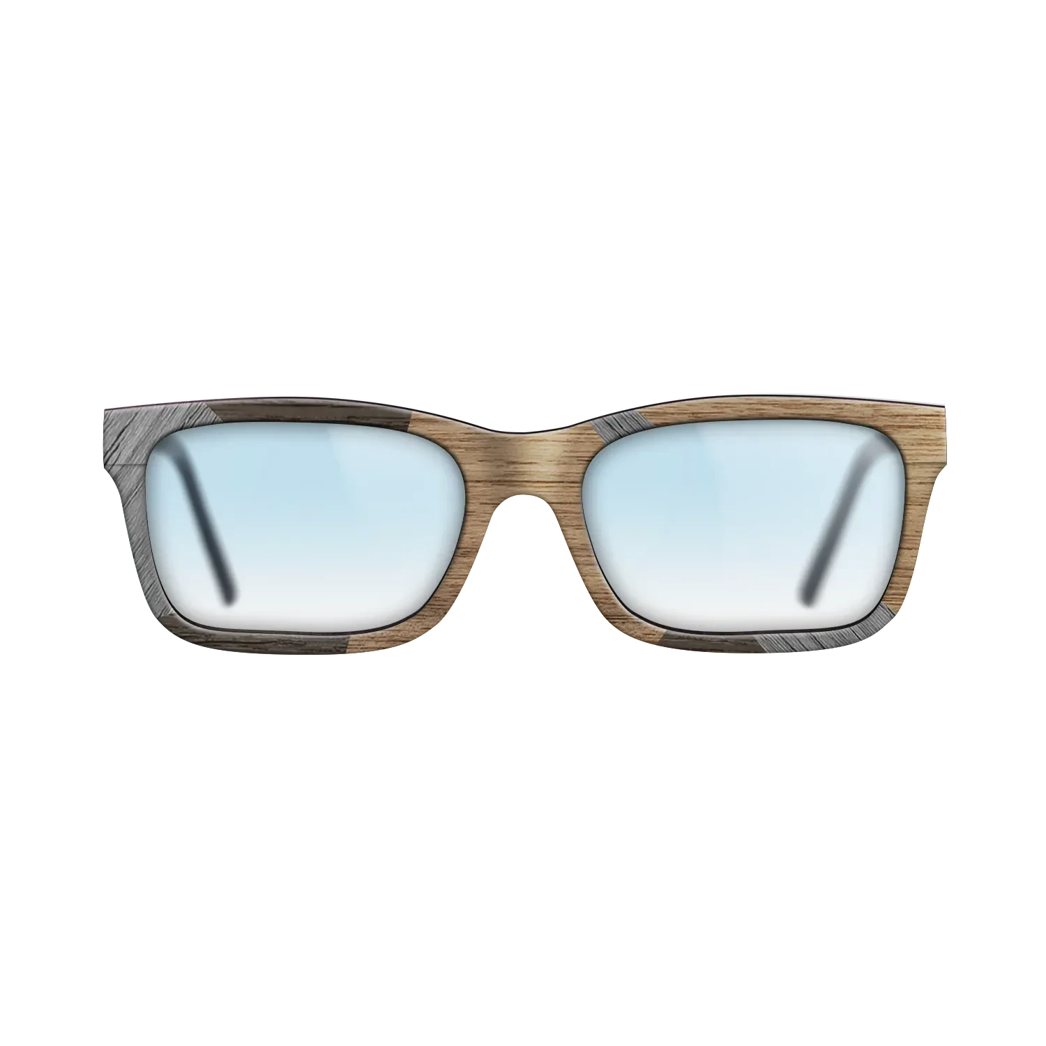 Italian Ebony,Poplar Dyed: Grey,Walnut: Straight Grain,Fumed Oak: Fractal - The Sage - Rectangle - SIRIS wood optic