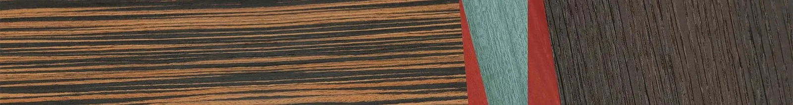 Italian Ebony,Poplar Dyed: Red,Fumed Oak,Poplar Dyed: Baby Blue: Angle Cut - The Hero - Square - SIRIS wood optic