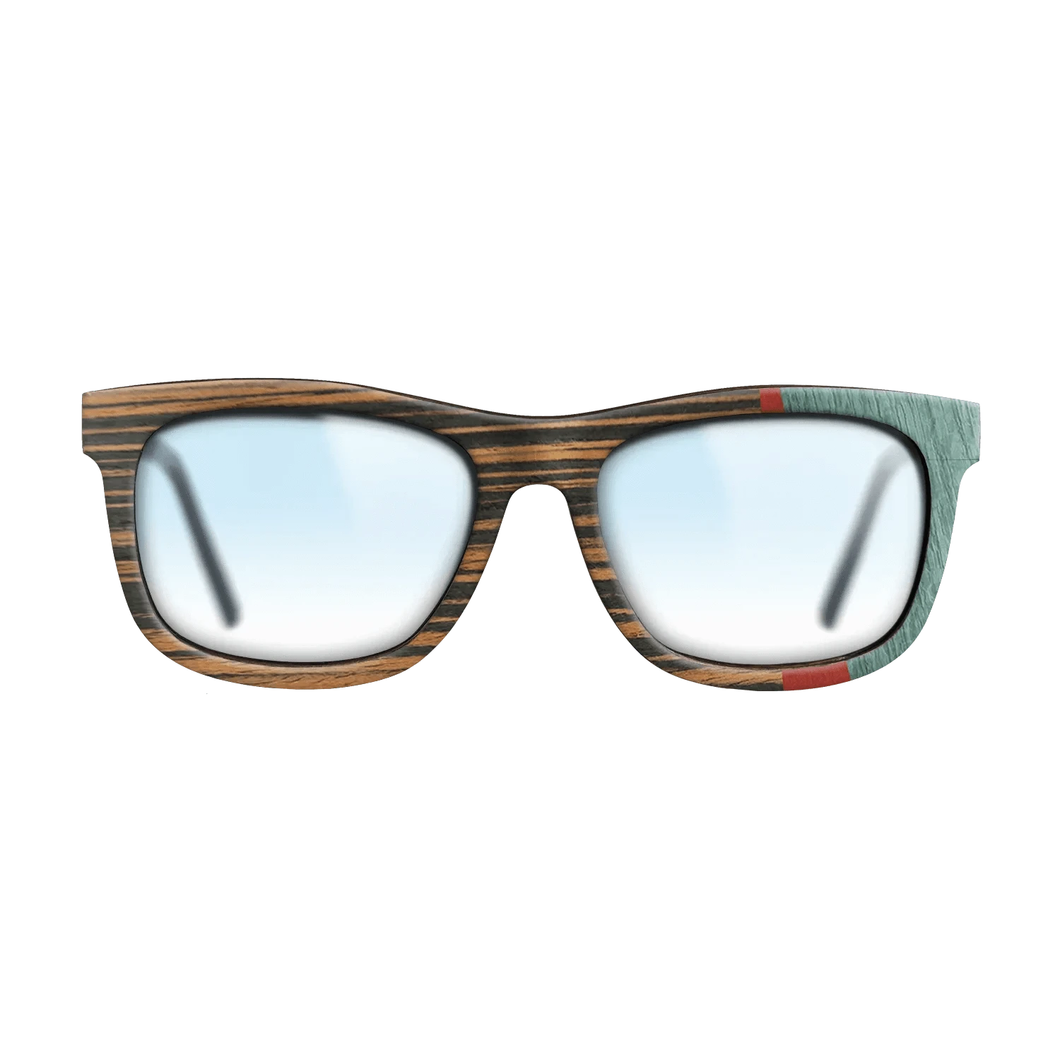 Italian Ebony,Poplar Dyed: Red,Fumed Oak,Poplar Dyed: Baby Blue: Angle Cut - The Hero - Square - SIRIS wood optic