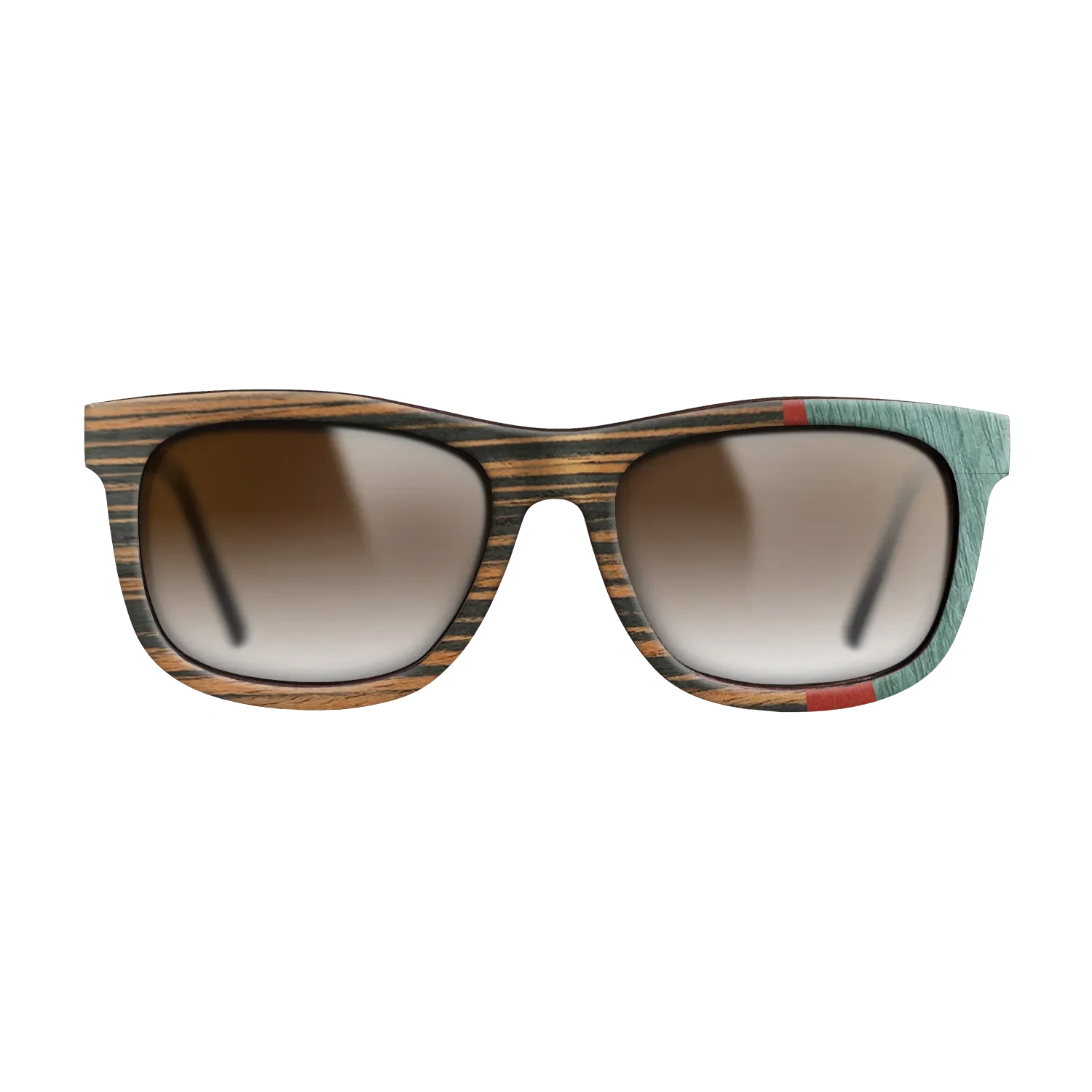 Italian Ebony,Poplar Dyed: Red,Fumed Oak,Poplar Dyed: Baby Blue: Angle Cut - The Hero - Square - SIRIS wood optic