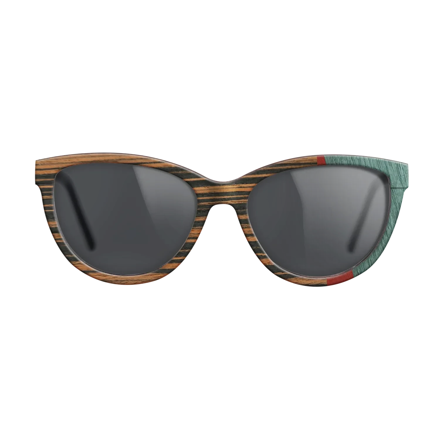 Italian Ebony,Poplar Dyed: Red,Fumed Oak,Poplar Dyed: Baby Blue: Angle Cut - The Maiden - Cat - SIRIS wood optic