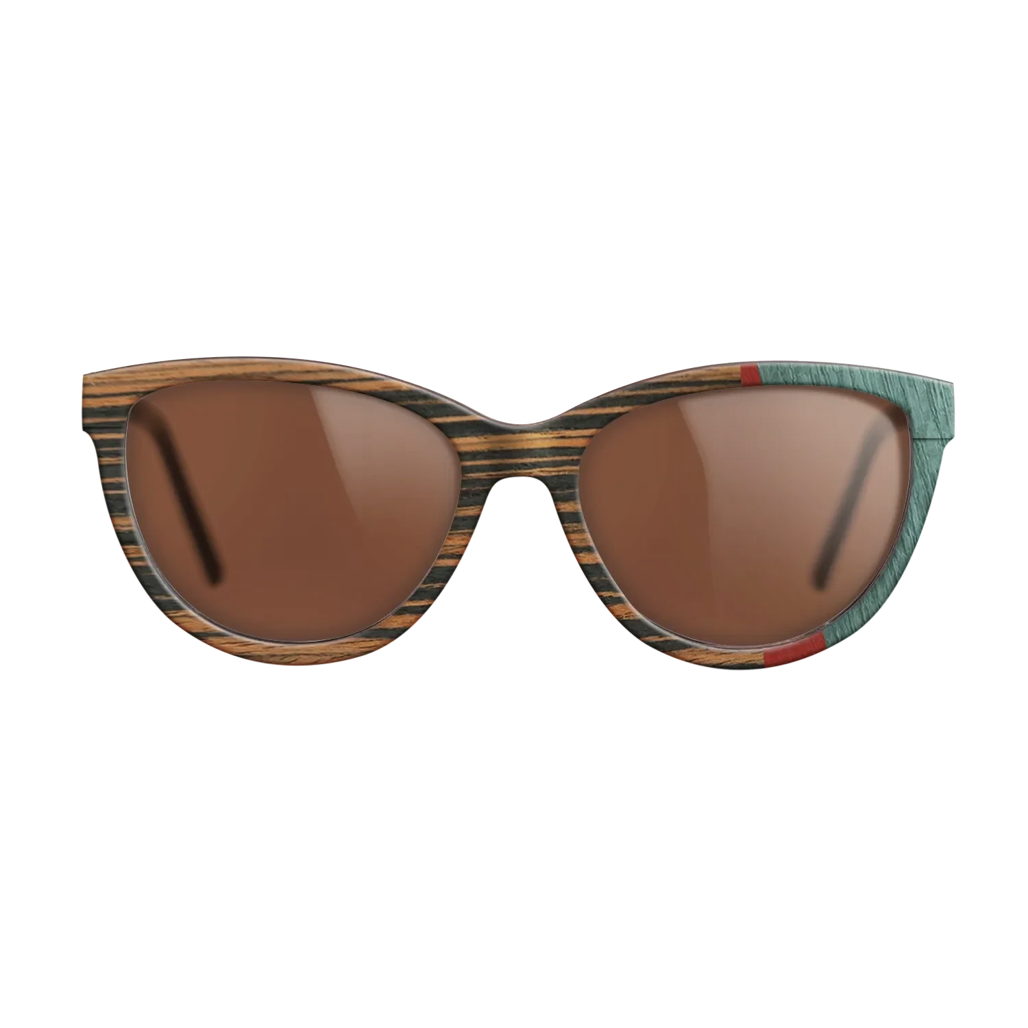 Italian Ebony,Poplar Dyed: Red,Fumed Oak,Poplar Dyed: Baby Blue: Angle Cut - The Maiden - Cat - SIRIS wood optic