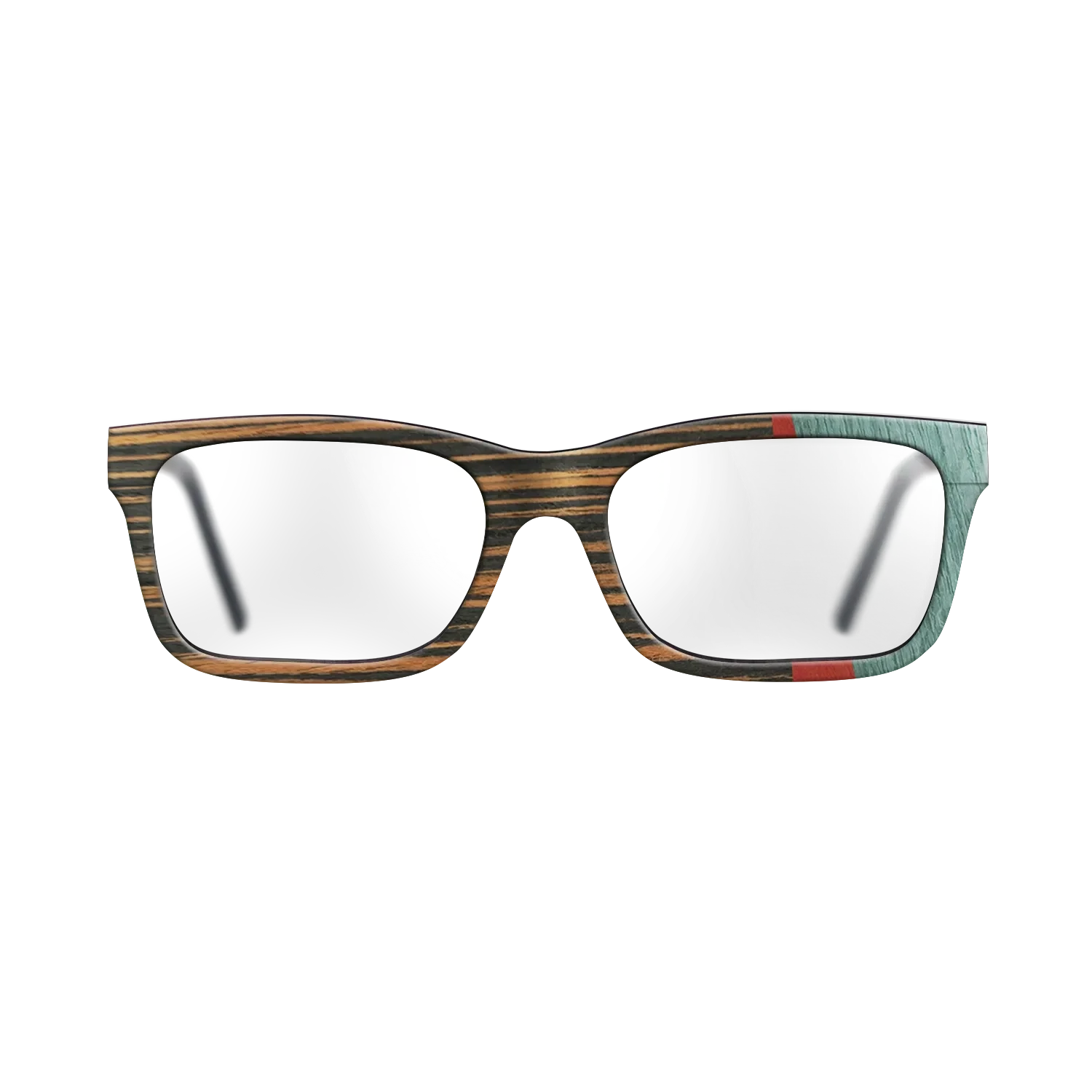 Italian Ebony,Poplar Dyed: Red,Fumed Oak,Poplar Dyed: Baby Blue: Angle Cut - The Sage - Block - SIRIS wood optic