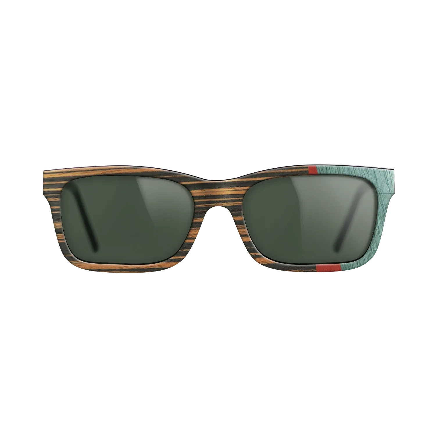 Italian Ebony,Poplar Dyed: Red,Fumed Oak,Poplar Dyed: Baby Blue: Angle Cut - The Sage - Block - SIRIS wood optic
