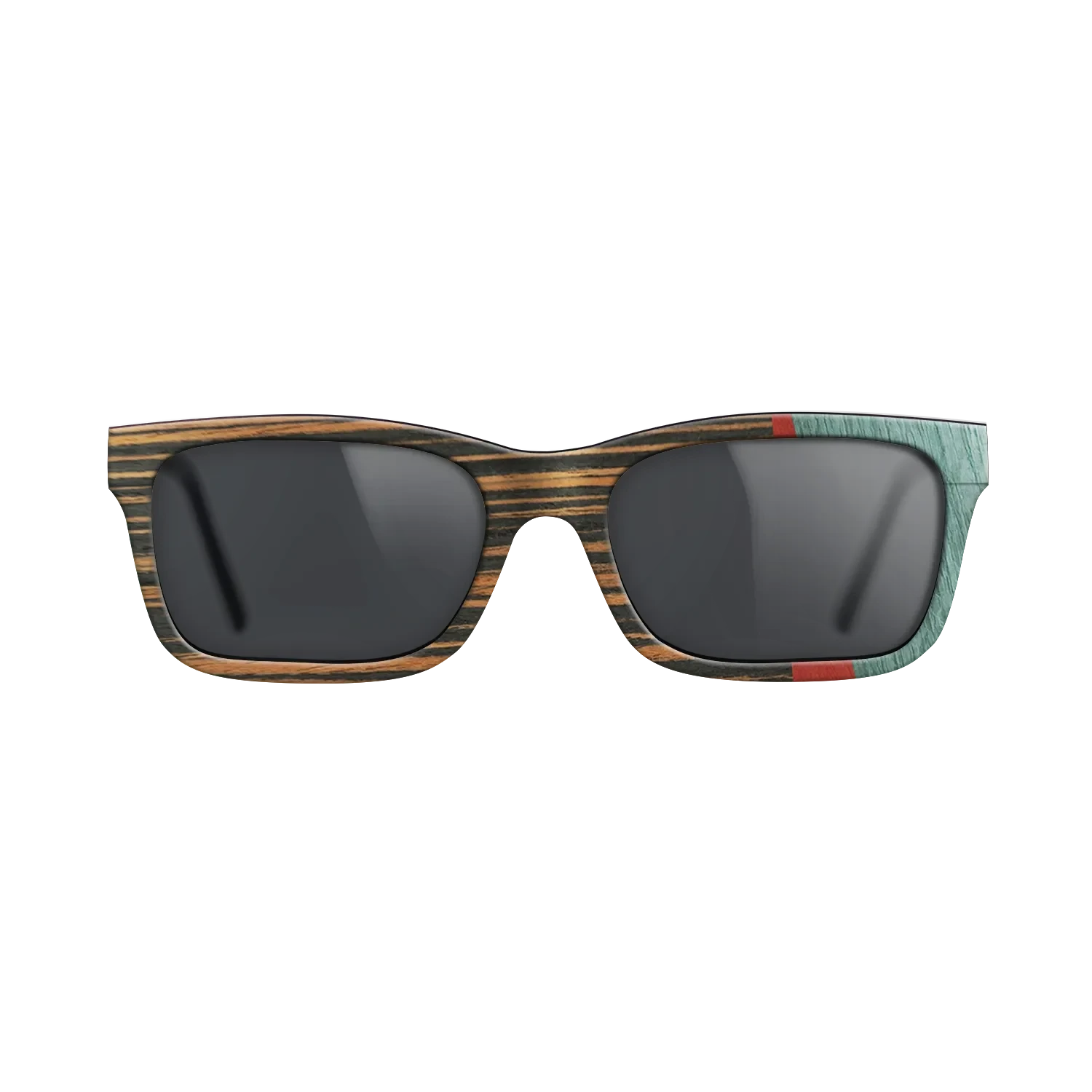 Italian Ebony,Poplar Dyed: Red,Fumed Oak,Poplar Dyed: Baby Blue: Angle Cut - The Sage - Block - SIRIS wood optic