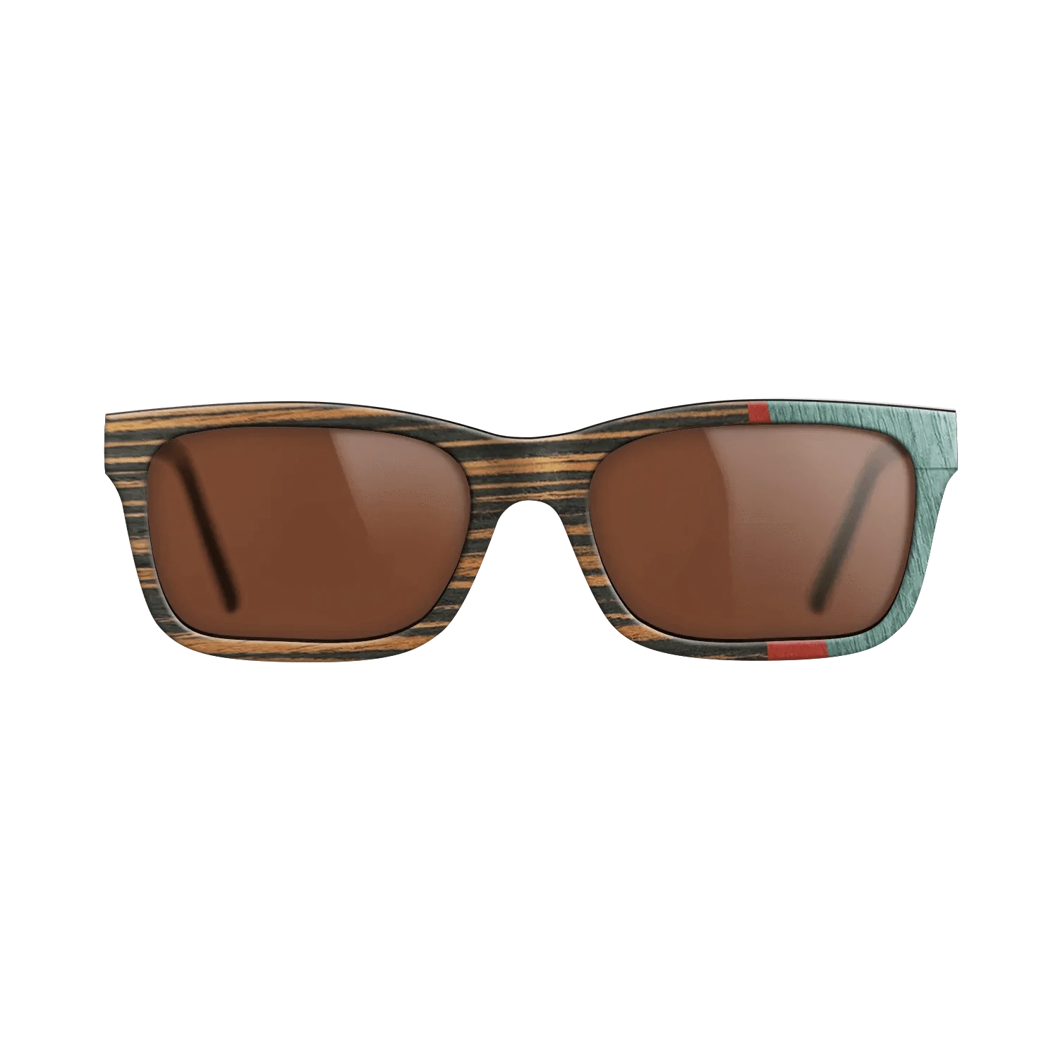 Italian Ebony,Poplar Dyed: Red,Fumed Oak,Poplar Dyed: Baby Blue: Angle Cut - The Sage - Block - SIRIS wood optic