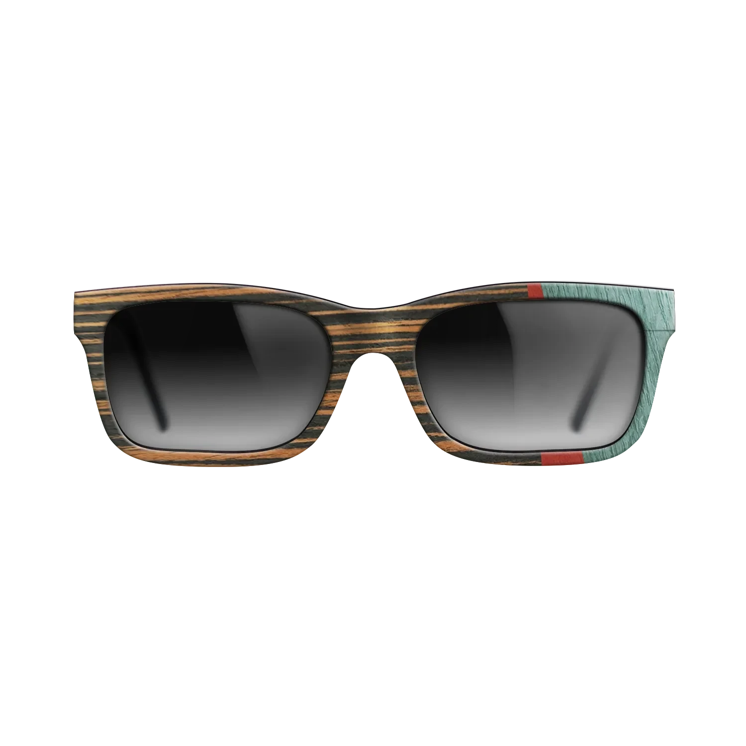 Italian Ebony,Poplar Dyed: Red,Fumed Oak,Poplar Dyed: Baby Blue: Angle Cut - The Sage - Block - SIRIS wood optic