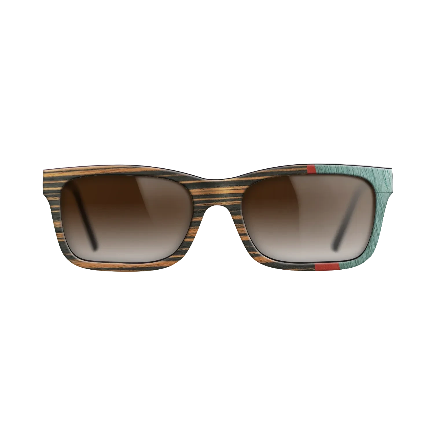 Italian Ebony,Poplar Dyed: Red,Fumed Oak,Poplar Dyed: Baby Blue: Angle Cut - The Sage - Block - SIRIS wood optic