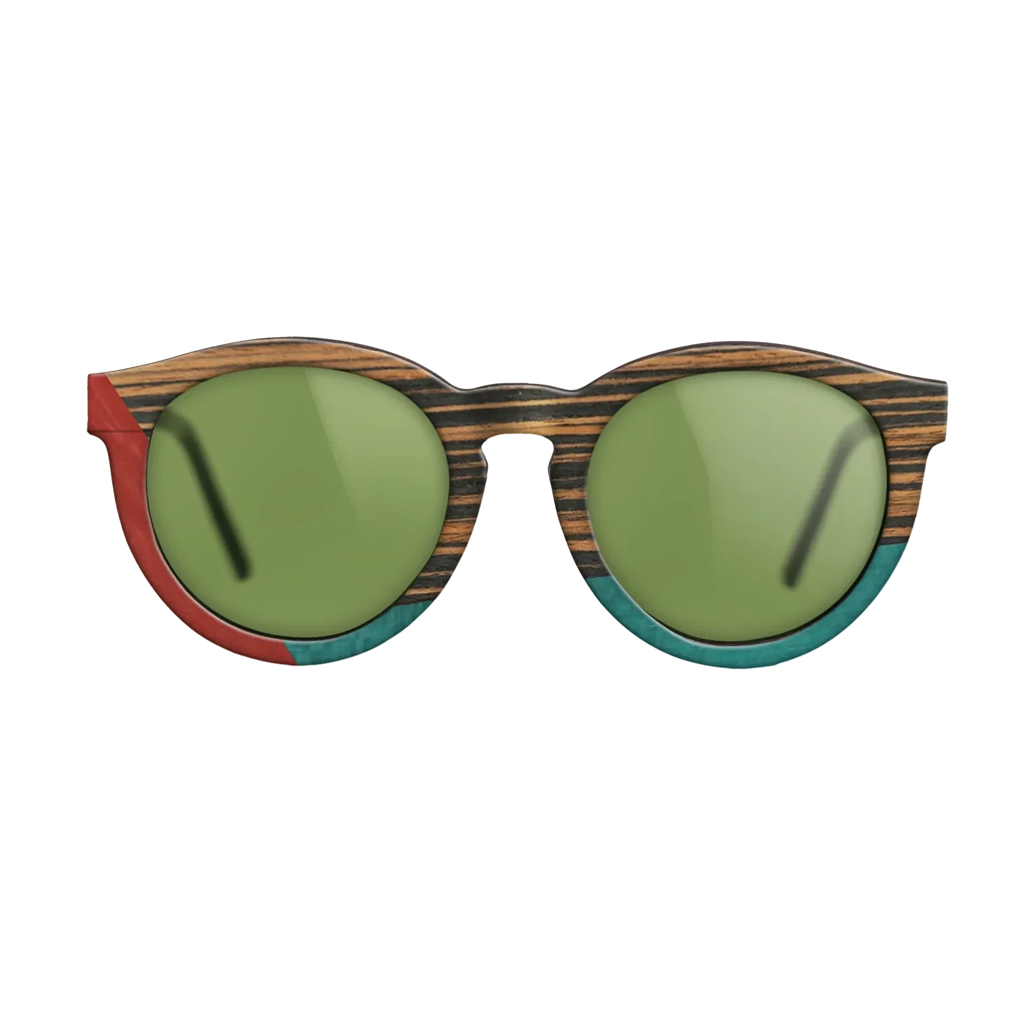 Italian Ebony,Poplar Dyed: Red,Fumed Oak,Poplar Dyed: Turquoise: Bauhaus - The Rebel - Round - SIRIS wood optic