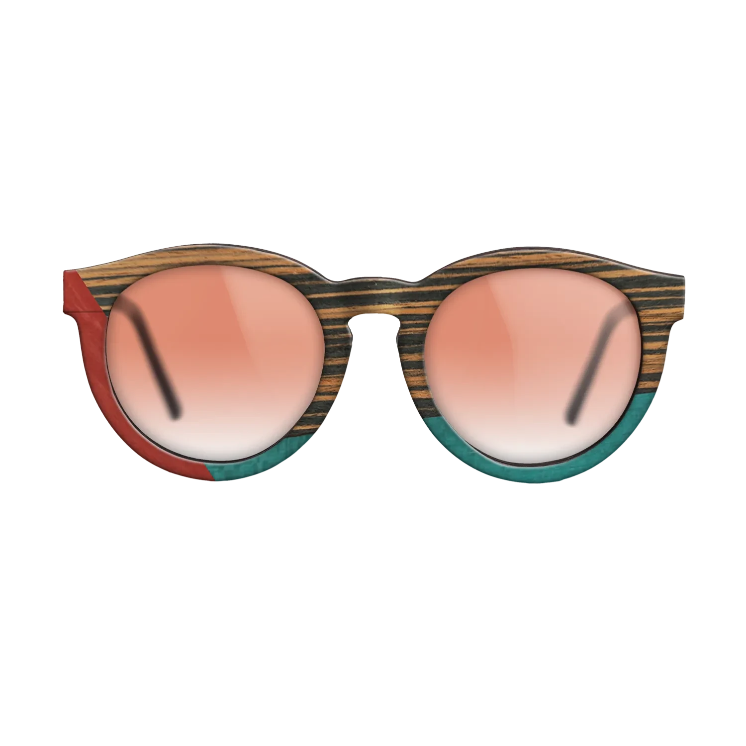 Italian Ebony,Poplar Dyed: Red,Fumed Oak,Poplar Dyed: Turquoise: Bauhaus - The Rebel - Round - SIRIS wood optic