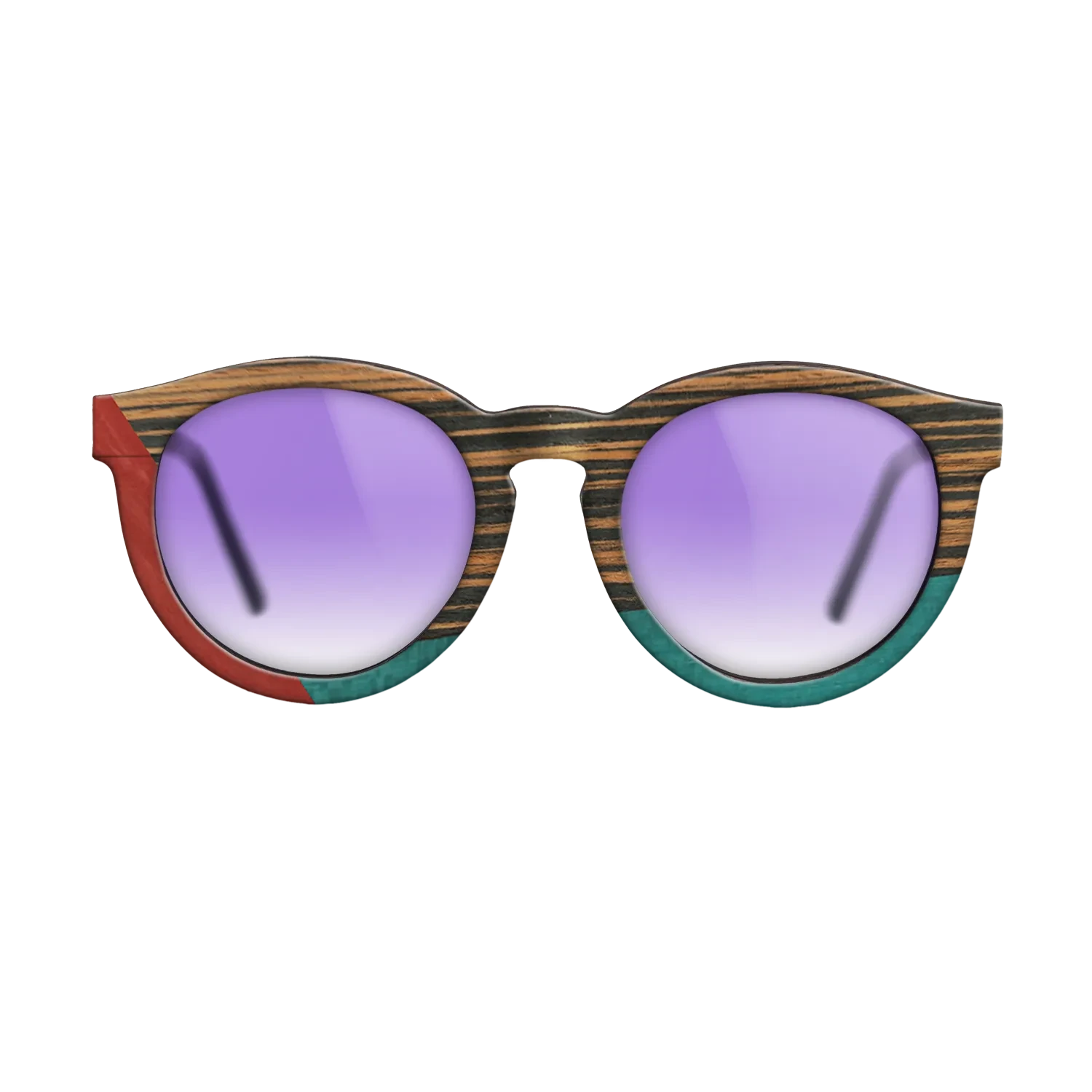 Italian Ebony,Poplar Dyed: Red,Fumed Oak,Poplar Dyed: Turquoise: Bauhaus - The Rebel - Round - SIRIS wood optic
