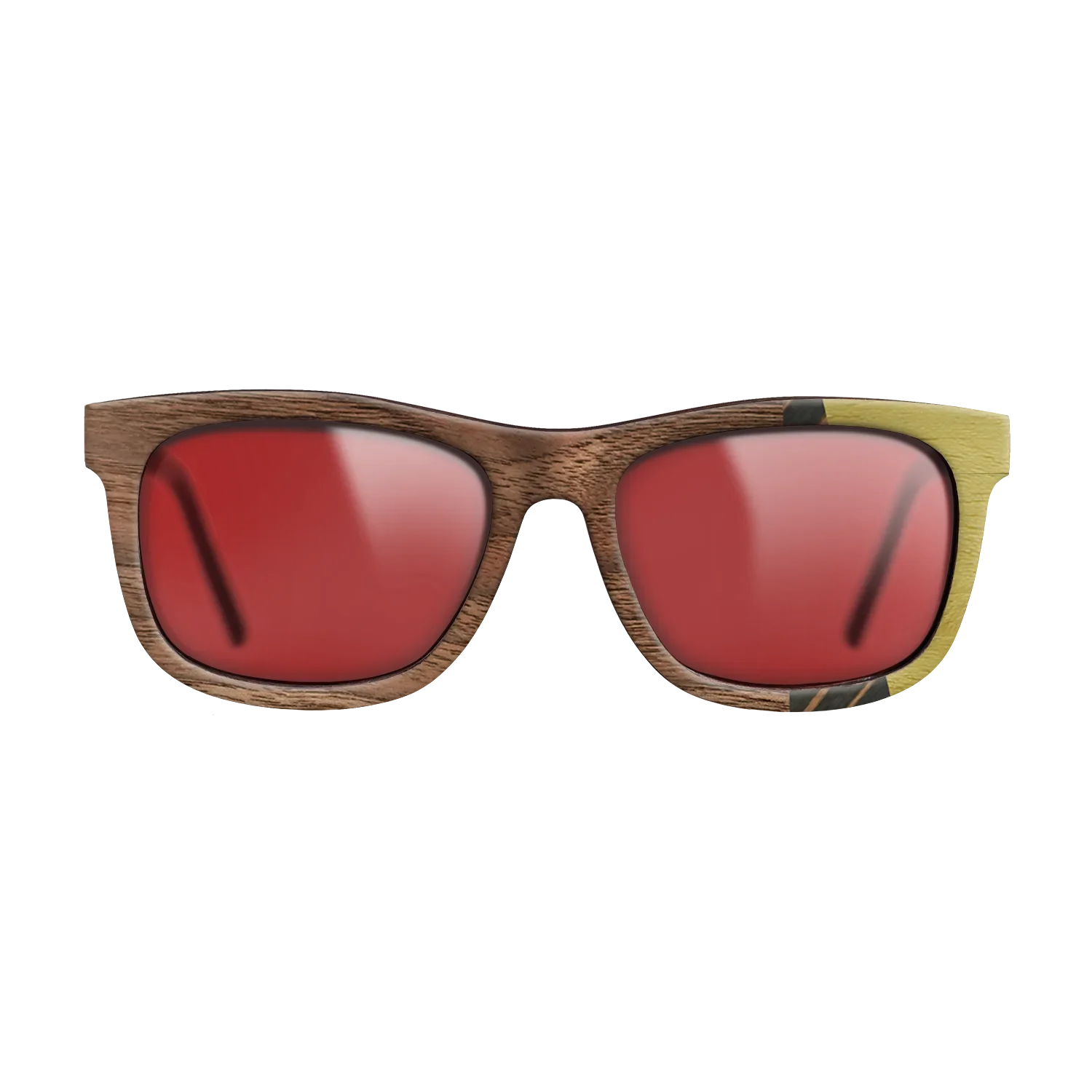 Italian Ebony,Poplar Dyed: Yellow,Walnut: Straight Grain,Walnut Claro Light: Fractal - The Hero - Square - 1700 - SIRIS wood optic