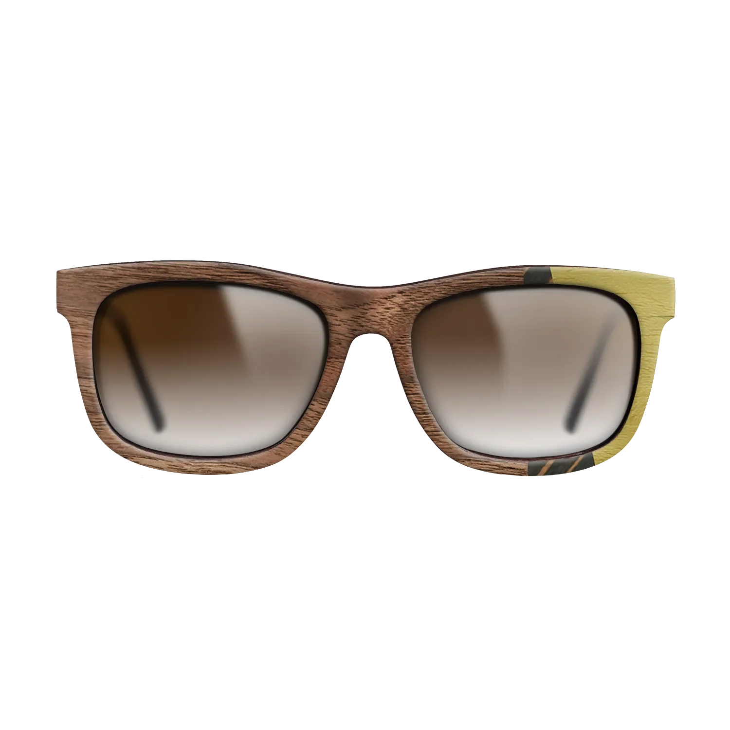 Italian Ebony,Poplar Dyed: Yellow,Walnut: Straight Grain,Walnut Claro Light: Fractal - The Hero - Square - 1700 - SIRIS wood optic