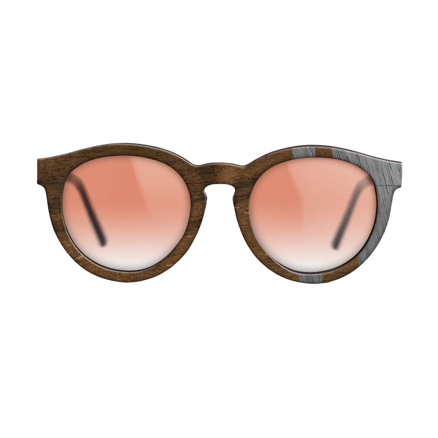 Ziricote Dark Quartered,Poplar Dyed: Grey: Bauhaus - The Rebel - Round - SIRIS wood optic