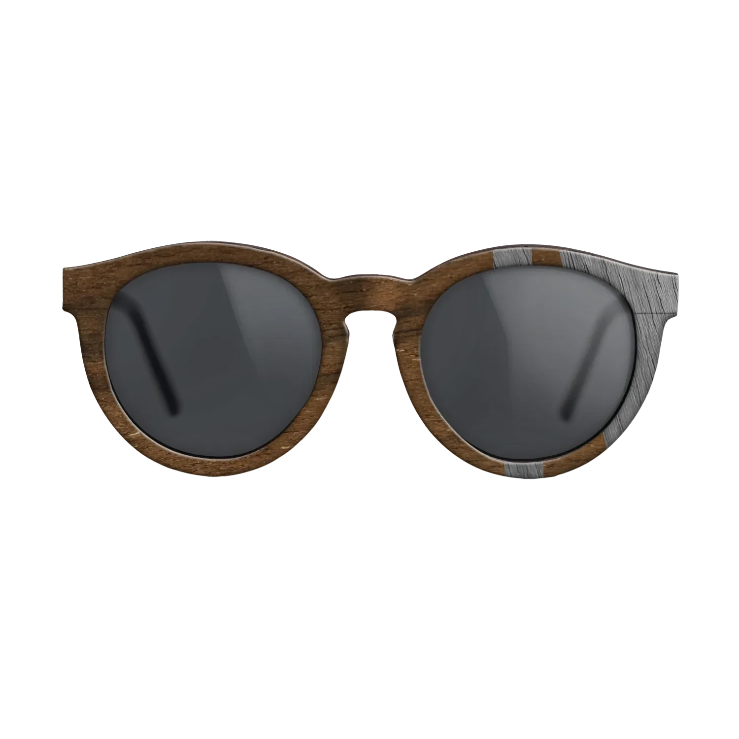 Ziricote Dark Quartered,Poplar Dyed: Grey: Bauhaus - The Rebel - Round - SIRIS wood optic