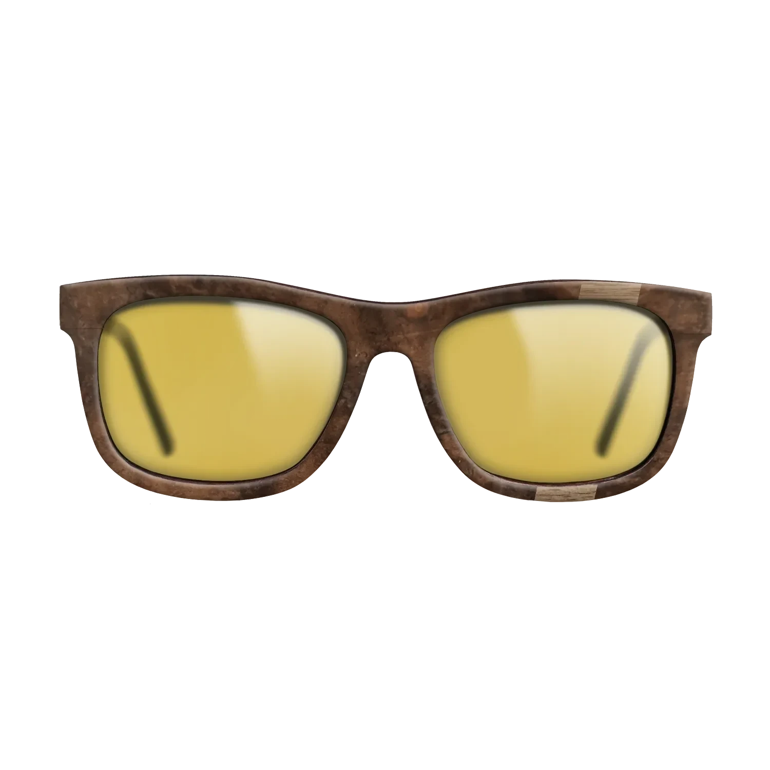 Walnut: Straight Grain,Walnut Burl: Wedge - The Hero - Square - SIRIS wood optic
