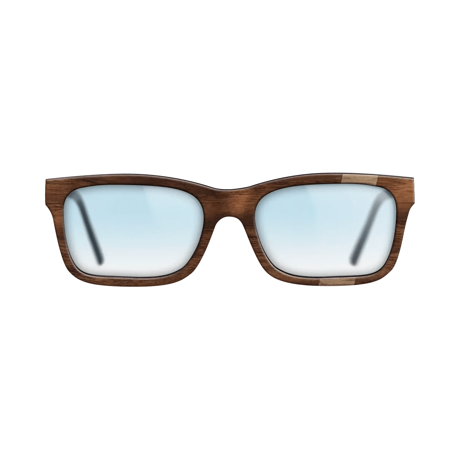 Walnut: Straight Grain,Walnut Claro Dark: Wedge - The Sage - Rectangle - SIRIS wood optic
