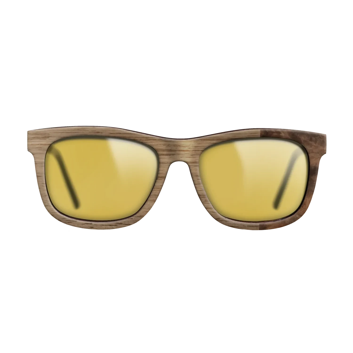 Walnut: Straight Grain,Walnut Burl: Bauhaus - The Hero - Square - SIRIS wood optic