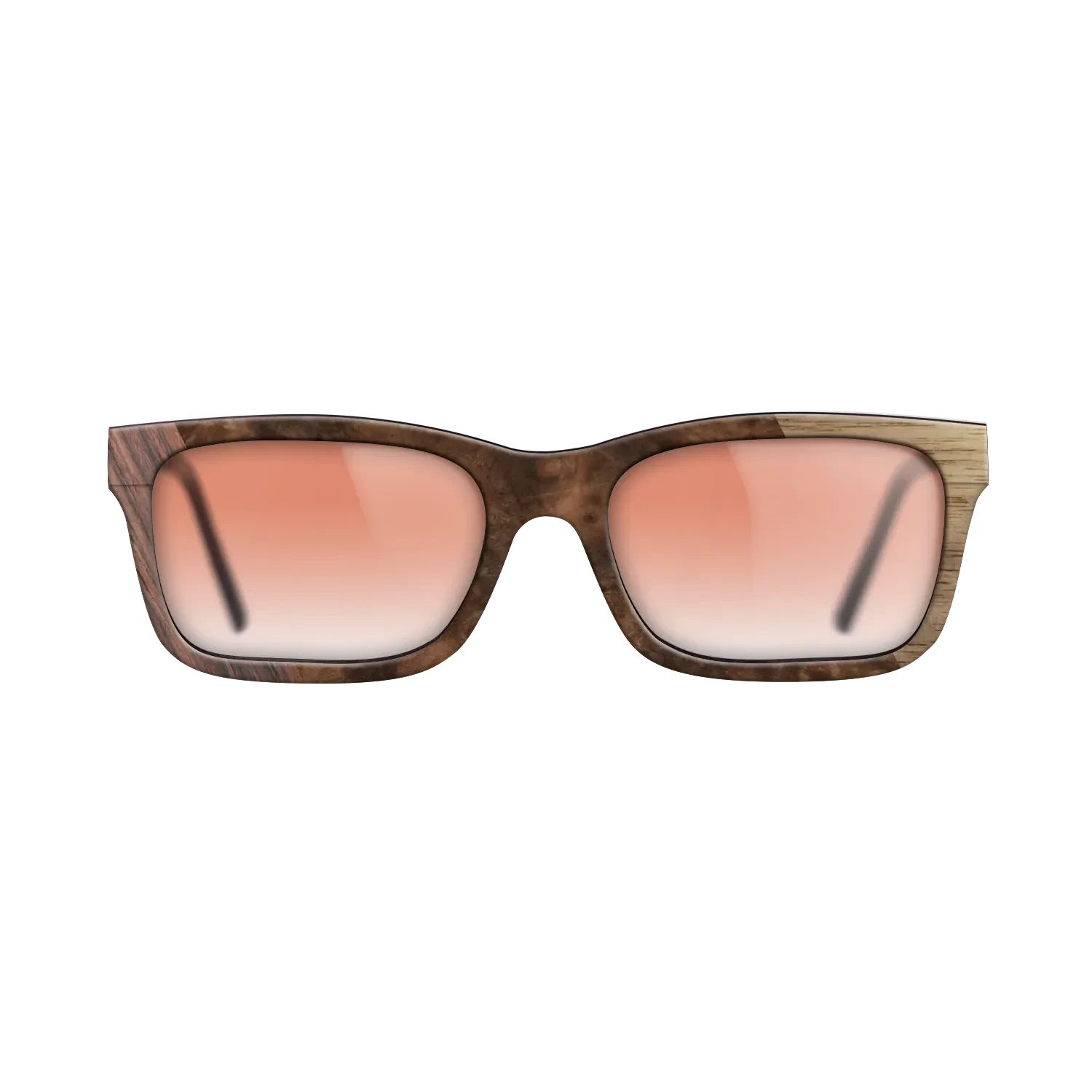 Walnut: Straight Grain,Rosewood Reconstituted,Walnut Burl: Bauhaus - The Sage - Rectangle - SIRIS wood optic