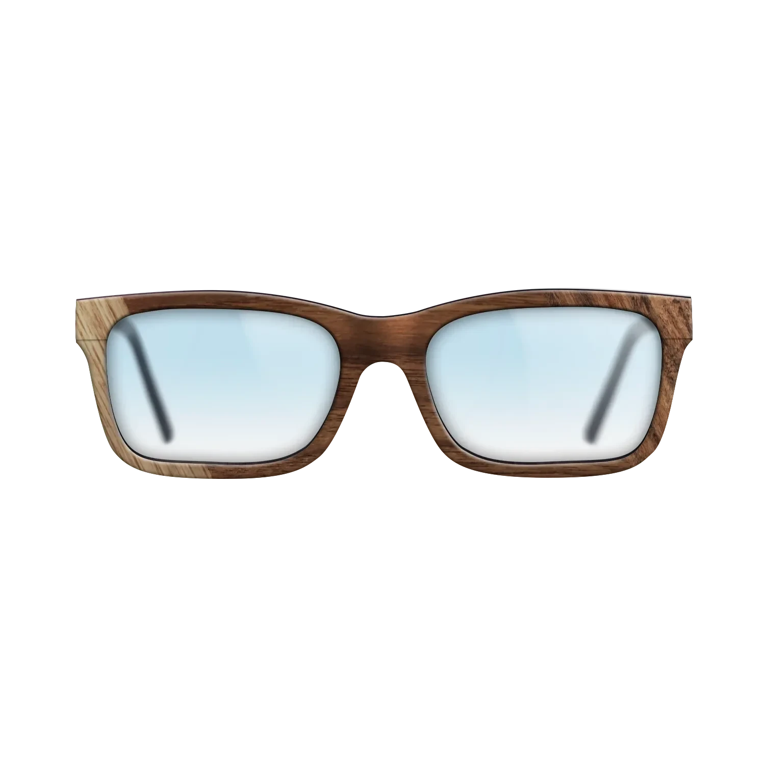 Walnut: Straight Grain,Santos Rosewood Dark: Bauhaus - The Sage - Rectangle - SIRIS wood optic