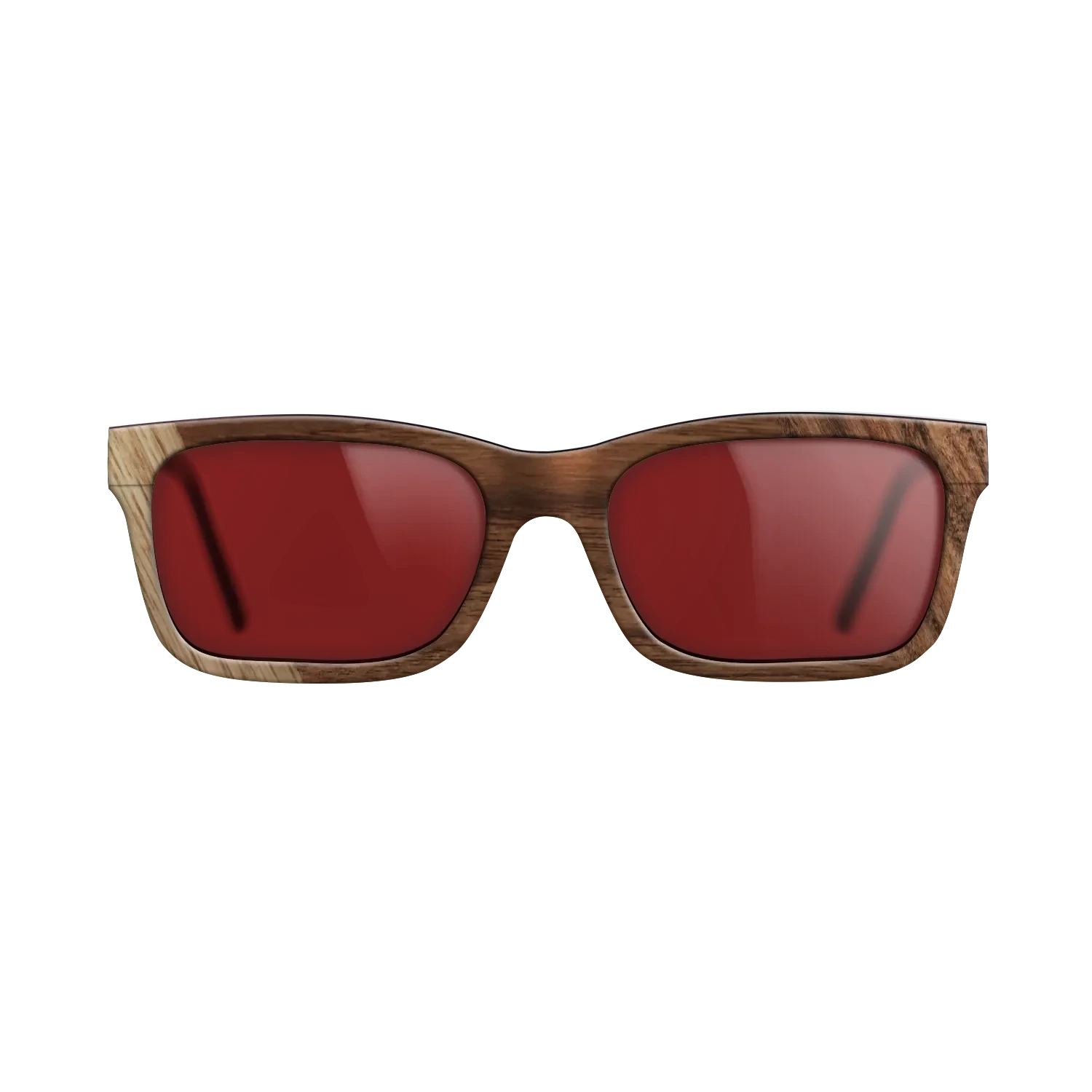 Walnut: Straight Grain,Santos Rosewood Dark: Bauhaus - The Sage - Rectangle - SIRIS wood optic