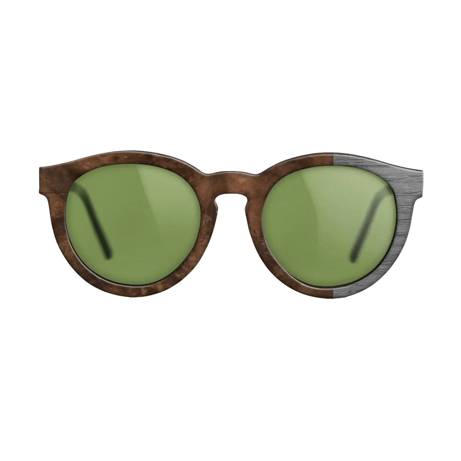 Walnut Burl,Poplar Dyed: Grey: Bauhaus - The Rebel - Round - SIRIS wood optic
