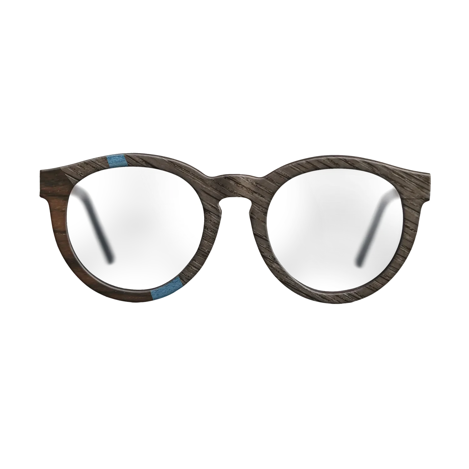 Koa,Ziricote Dark Quartered,Fumed Oak,Poplar Dyed: Blue Denim: Angle Cut - The Rebel - Round - SIRIS wood optic