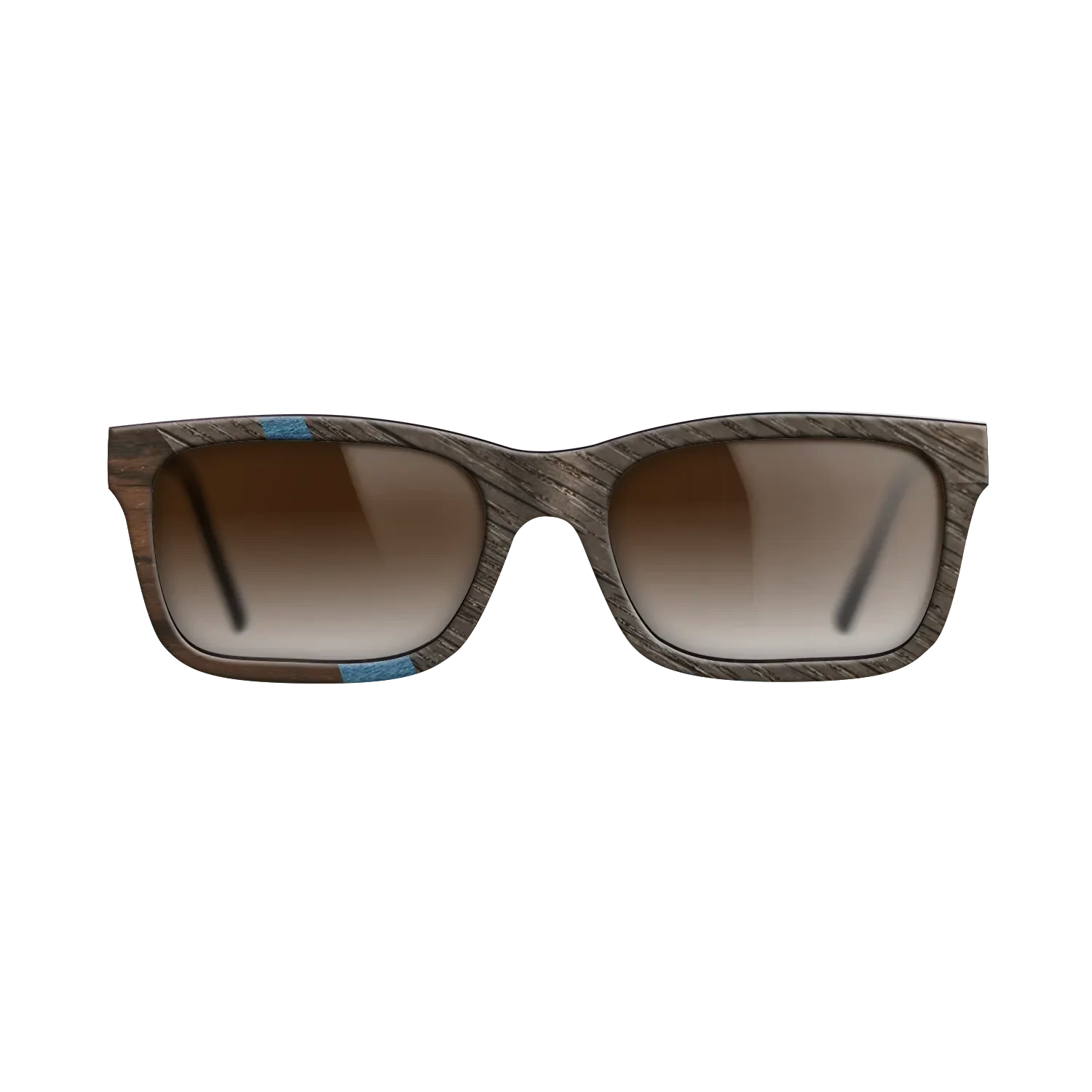 Koa,Ziricote Dark Quartered,Fumed Oak,Poplar Dyed: Blue Denim: Angle Cut - The Sage - Rectangle - SIRIS wood optic