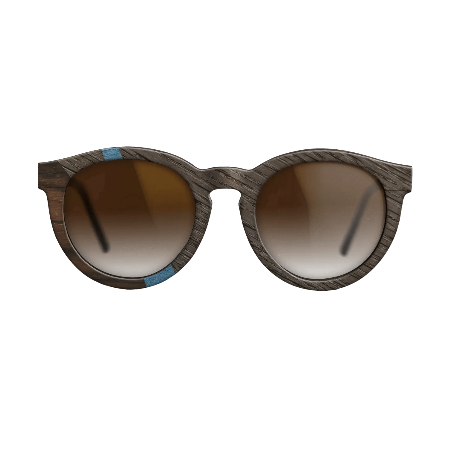 Koa,Ziricote Dark Quartered,Fumed Oak,Poplar Dyed: Blue Denim: Angle Cut - The Rebel - Round - SIRIS wood optic