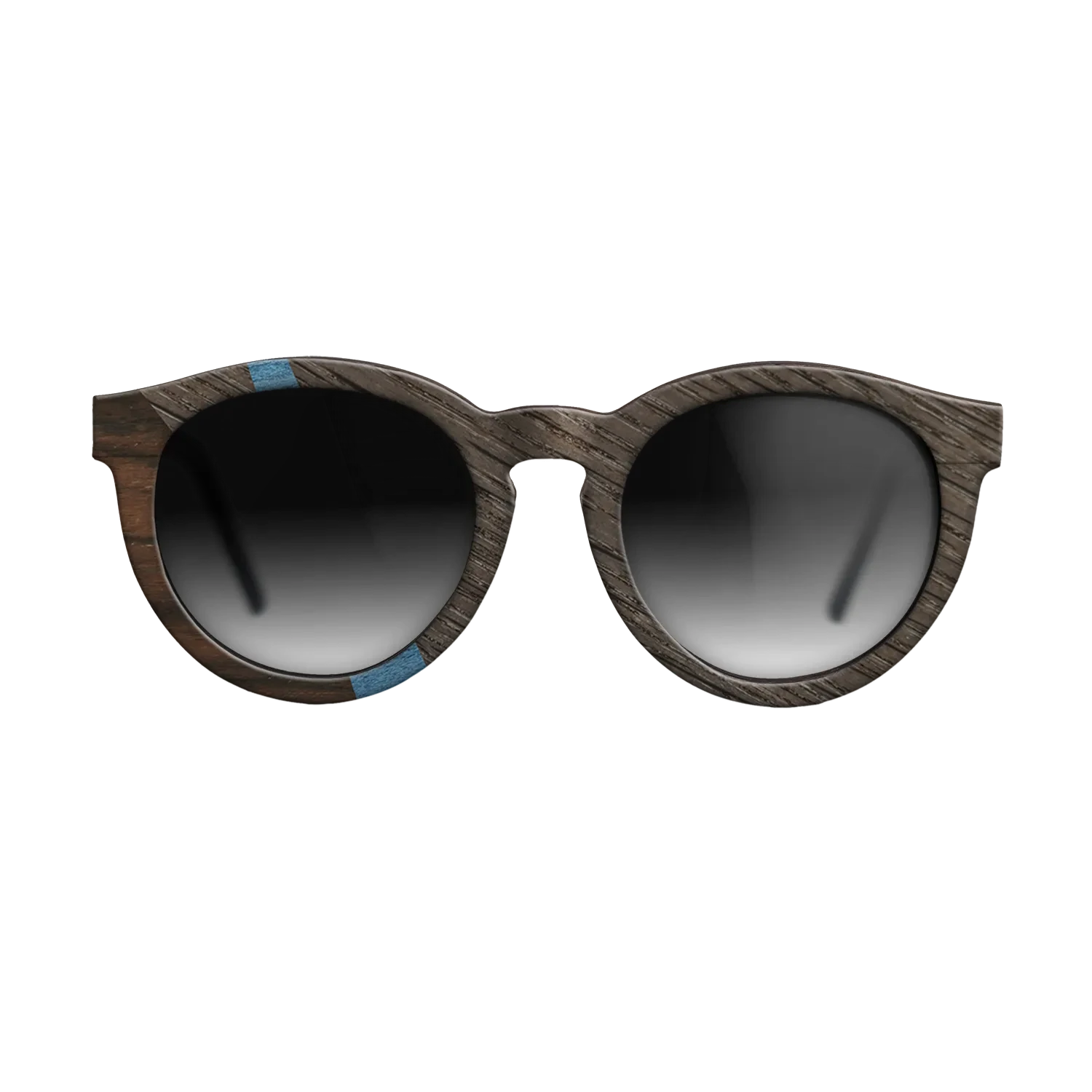 Koa,Ziricote Dark Quartered,Fumed Oak,Poplar Dyed: Blue Denim: Angle Cut - The Rebel - Round - SIRIS wood optic