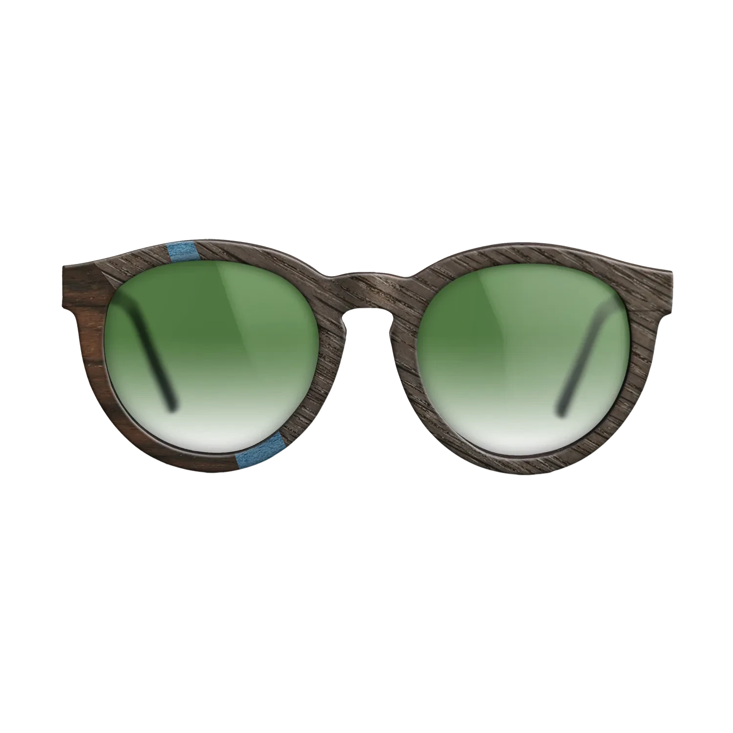 Koa,Ziricote Dark Quartered,Fumed Oak,Poplar Dyed: Blue Denim: Angle Cut - The Rebel - Round - SIRIS wood optic
