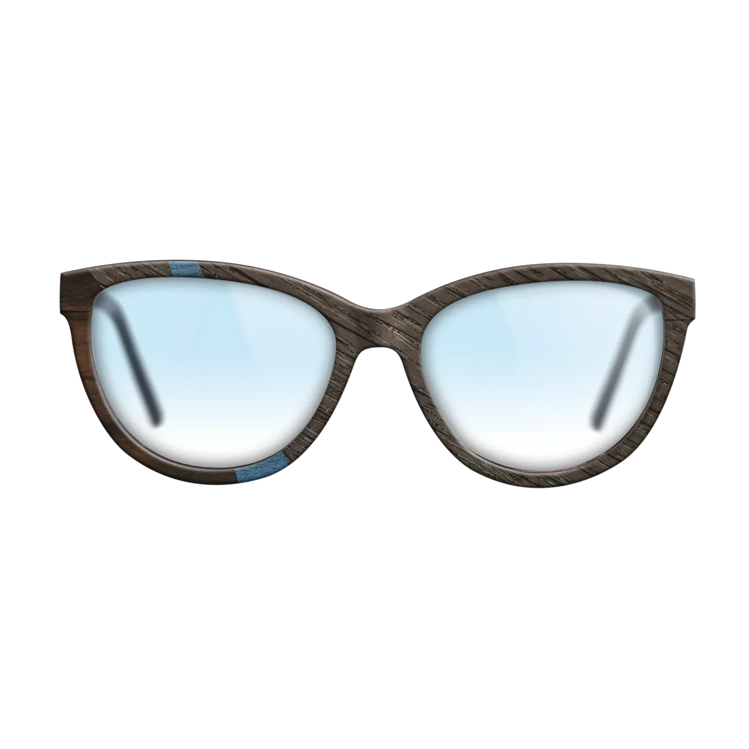 Koa,Ziricote Dark Quartered,Fumed Oak,Poplar Dyed: Blue Denim: Angle Cut - The Maiden - Cat - SIRIS wood optic