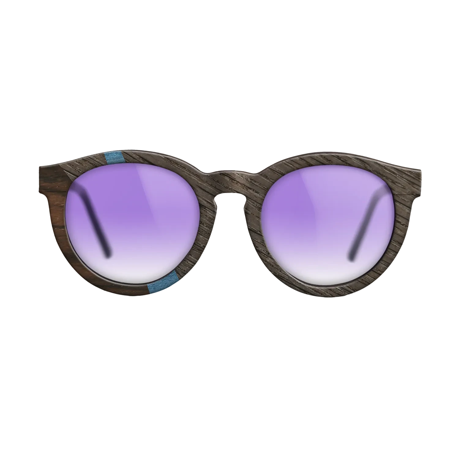 Koa,Ziricote Dark Quartered,Fumed Oak,Poplar Dyed: Blue Denim: Angle Cut - The Rebel - Round - SIRIS wood optic