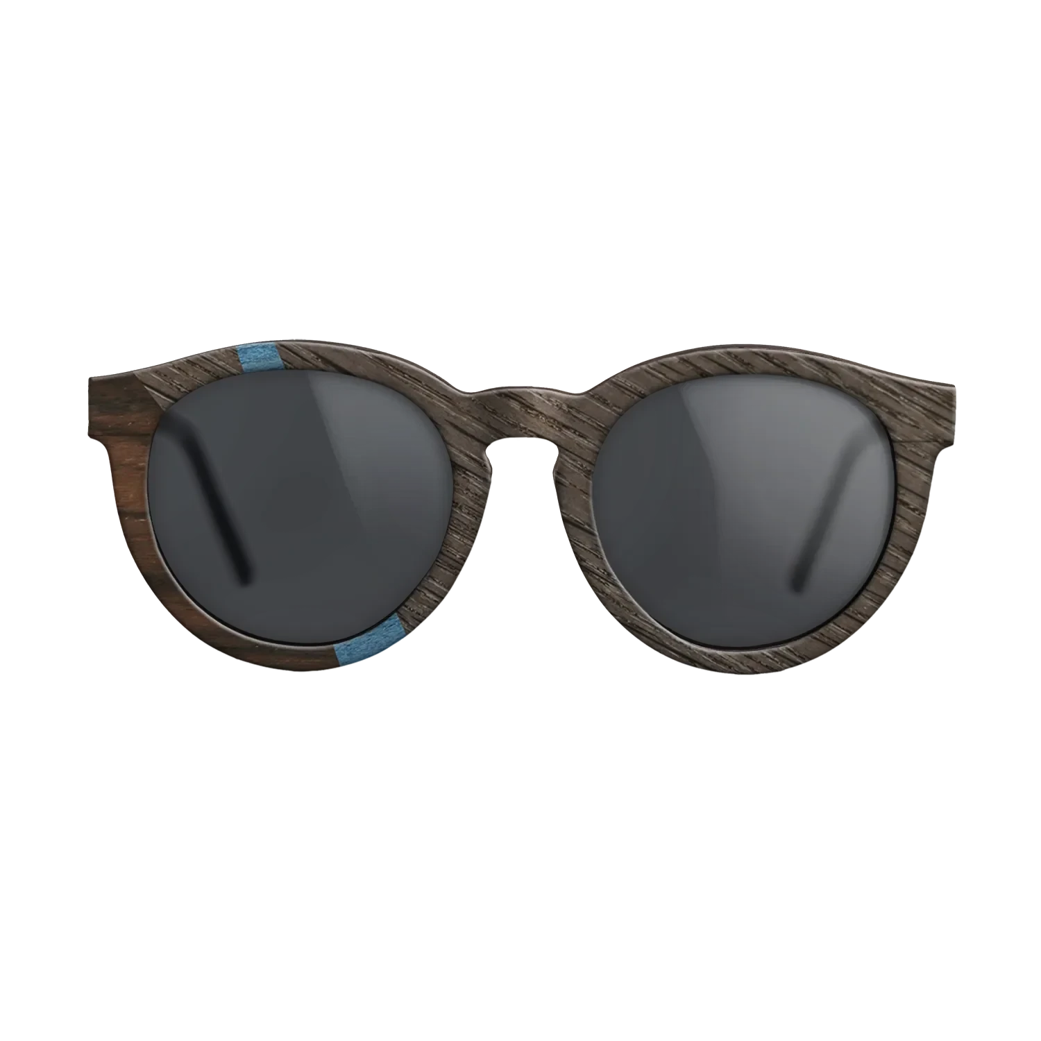 Koa,Ziricote Dark Quartered,Fumed Oak,Poplar Dyed: Blue Denim: Angle Cut - The Rebel - Round - SIRIS wood optic