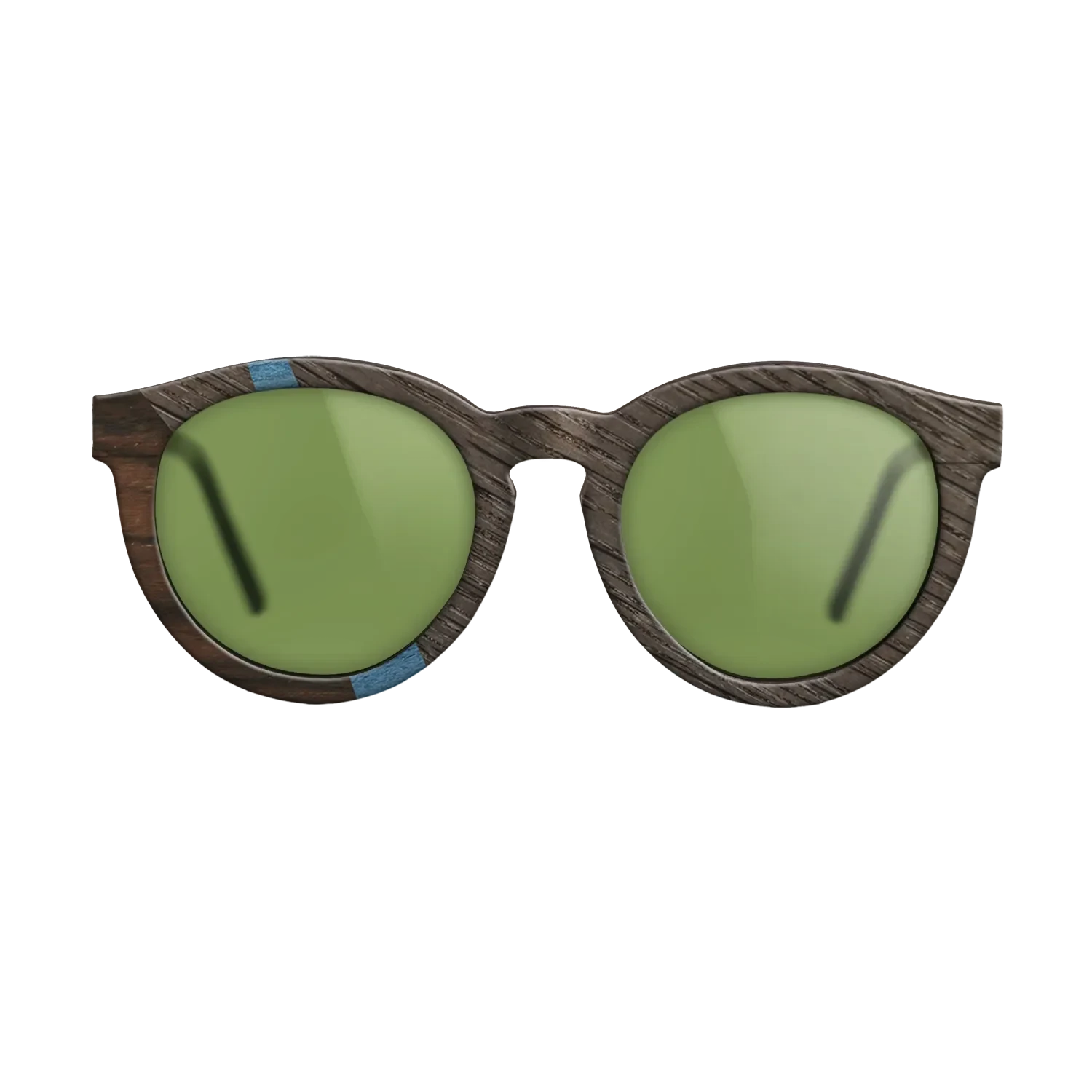 Koa,Ziricote Dark Quartered,Fumed Oak,Poplar Dyed: Blue Denim: Angle Cut - The Rebel - Round - SIRIS wood optic