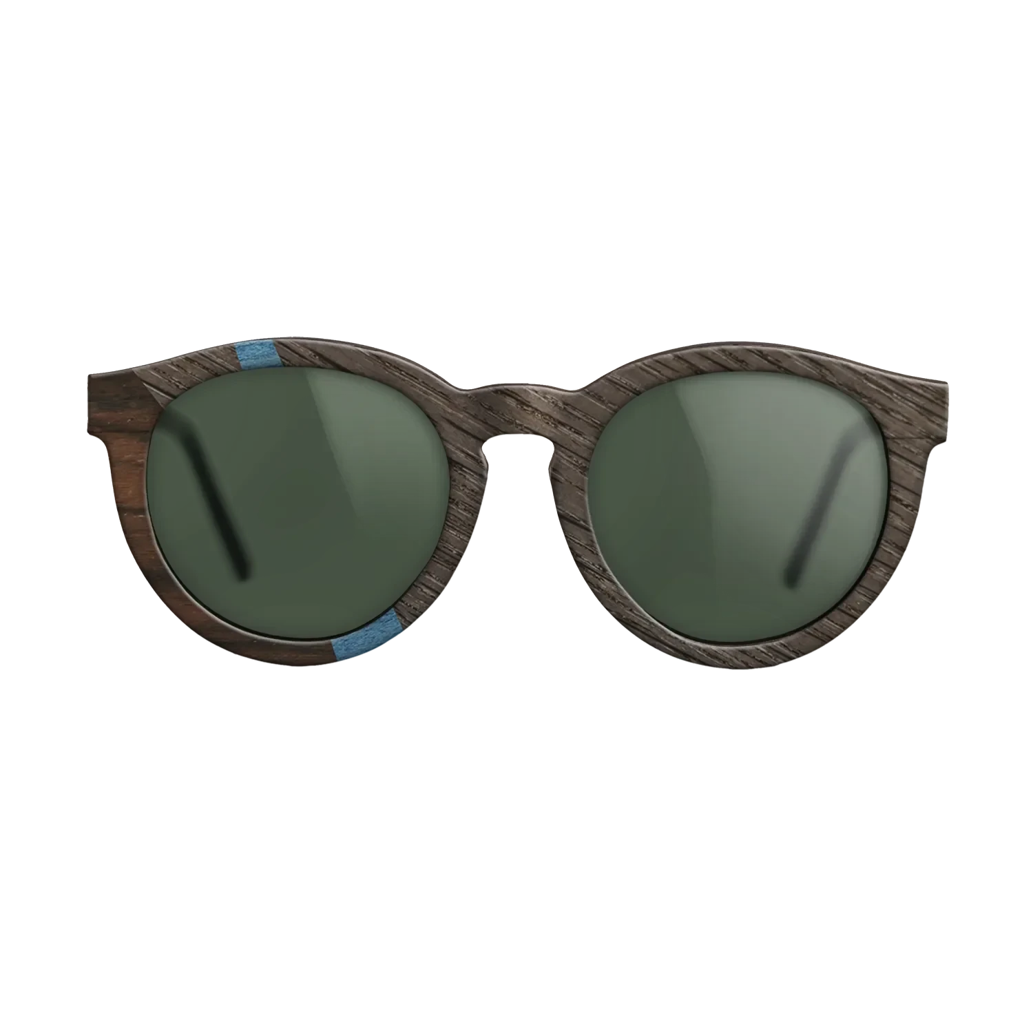Koa,Ziricote Dark Quartered,Fumed Oak,Poplar Dyed: Blue Denim: Angle Cut - The Rebel - Round - SIRIS wood optic