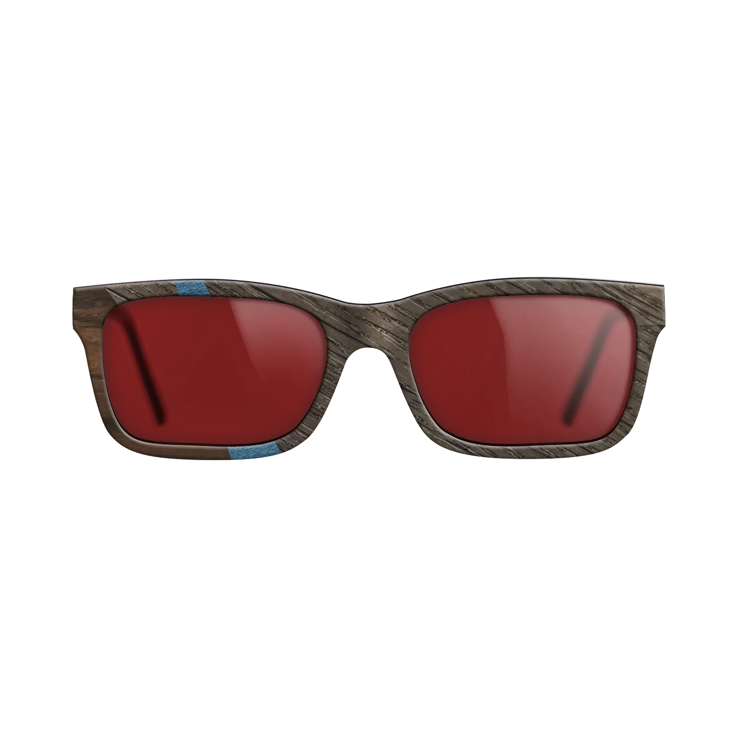 Koa,Ziricote Dark Quartered,Fumed Oak,Poplar Dyed: Blue Denim: Angle Cut - The Sage - Rectangle - SIRIS wood optic