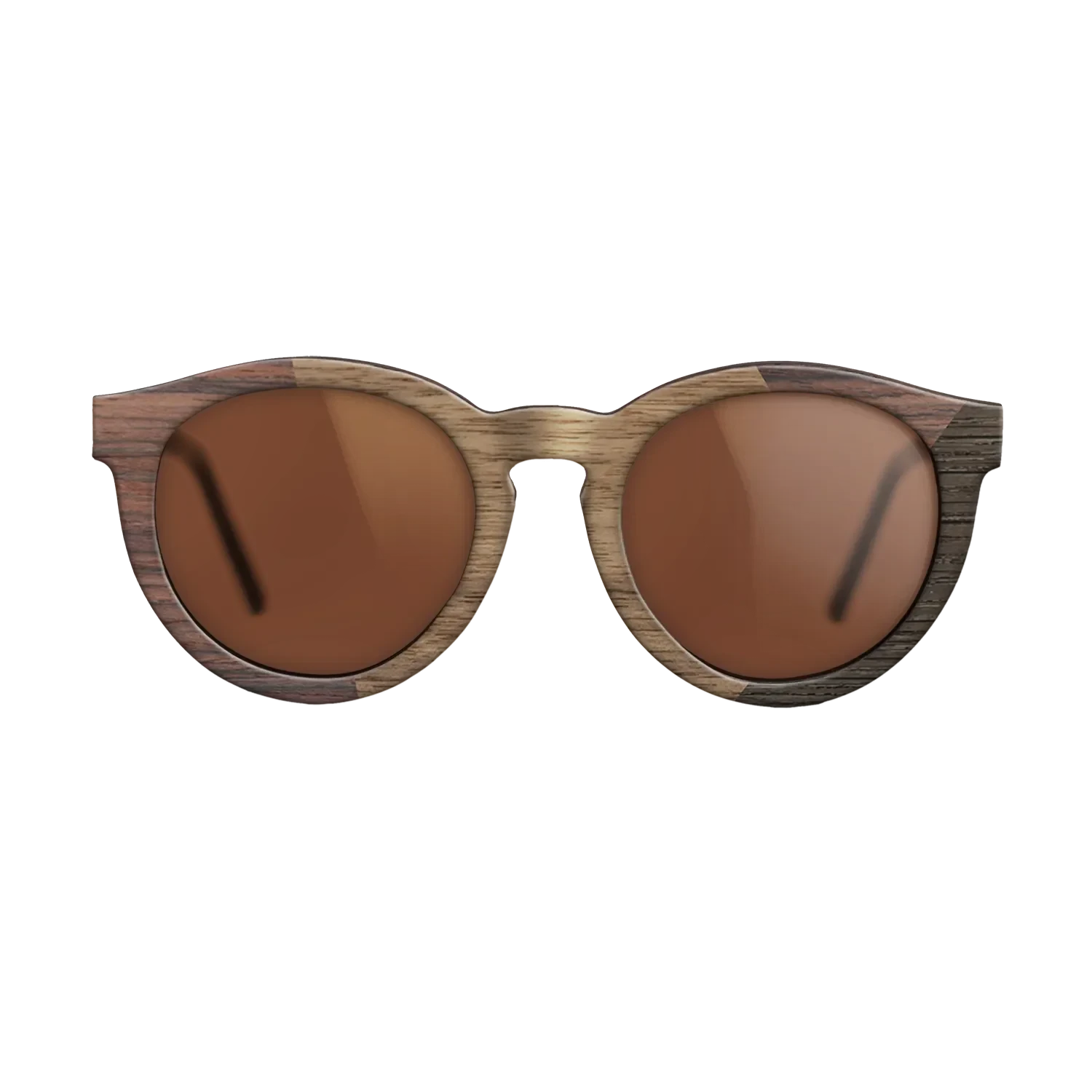 Walnut: Straight Grain,Rosewood Reconstituted,Fumed Oak: Angle Cut - The Rebel - Round - SIRIS wood optic