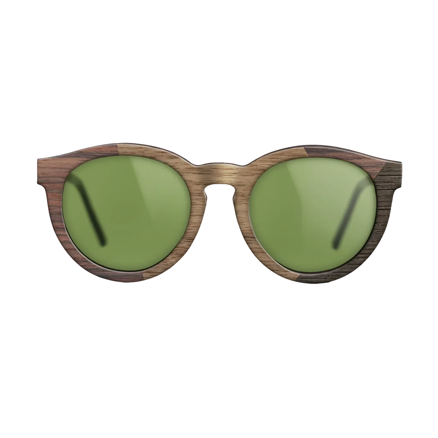 Walnut: Straight Grain,Rosewood Reconstituted,Fumed Oak: Angle Cut - The Rebel - Round - SIRIS wood optic