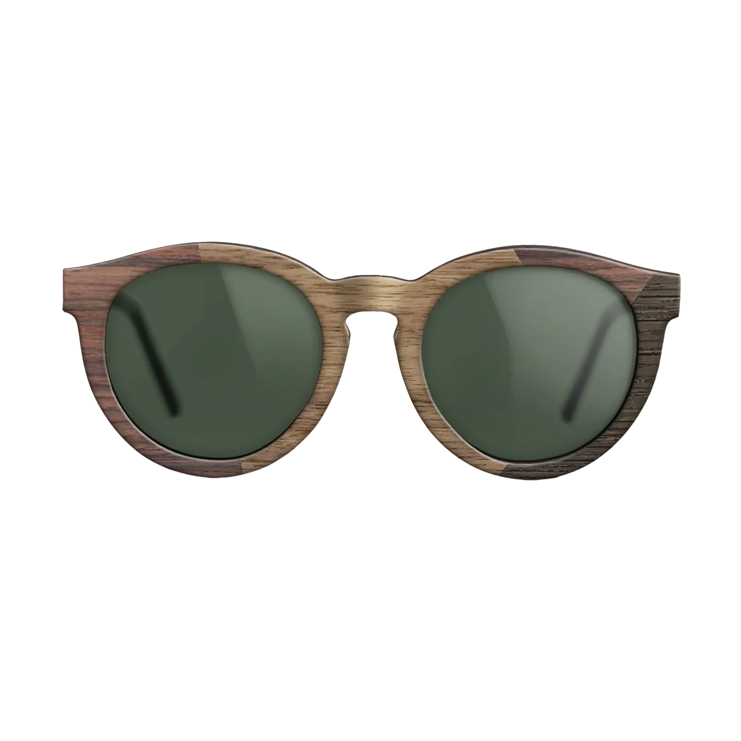 Walnut: Straight Grain,Rosewood Reconstituted,Fumed Oak: Angle Cut - The Rebel - Round - SIRIS wood optic