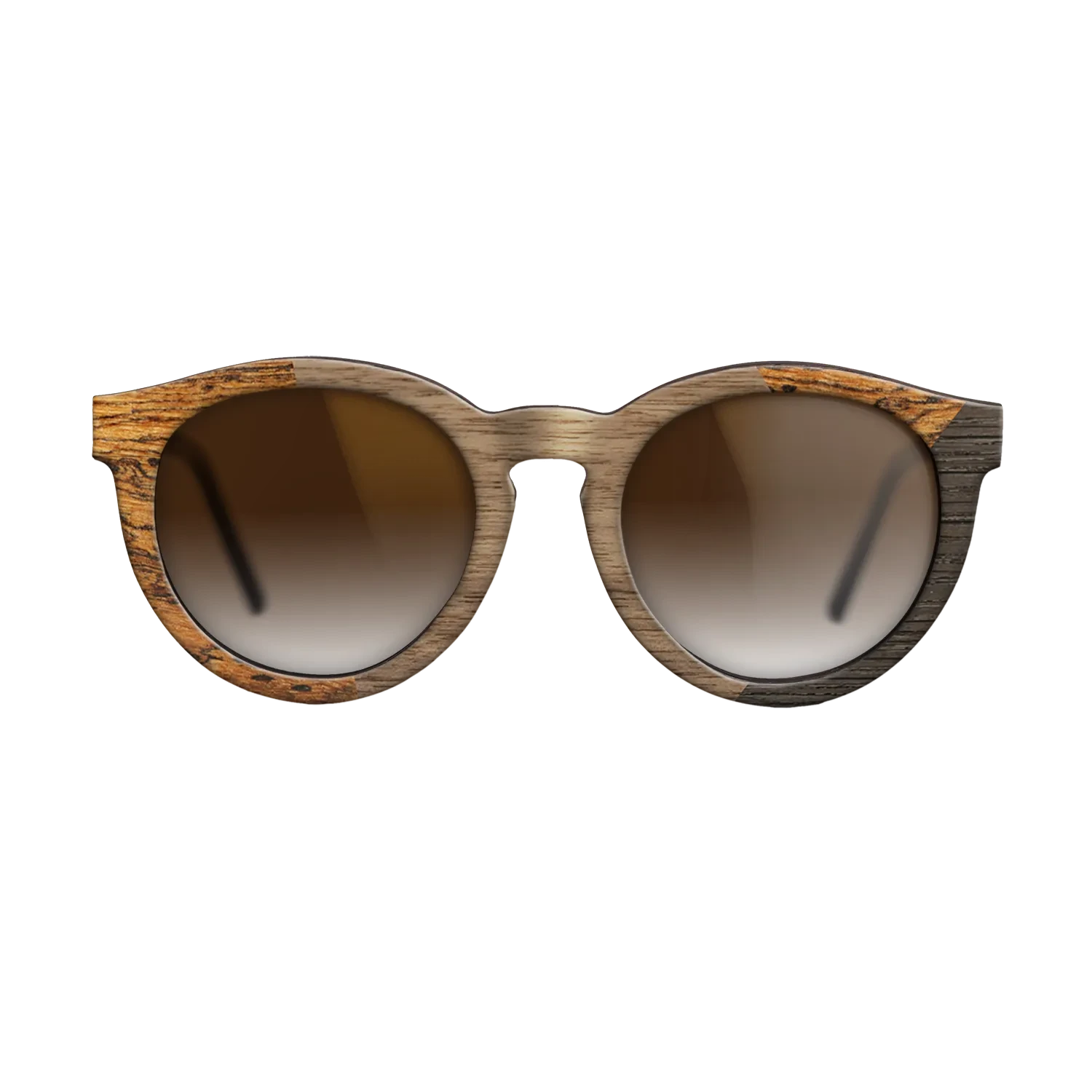 Walnut: Straight Grain,Bocote,Fumed Oak: Angle Cut - The Rebel - Round - SIRIS wood optic