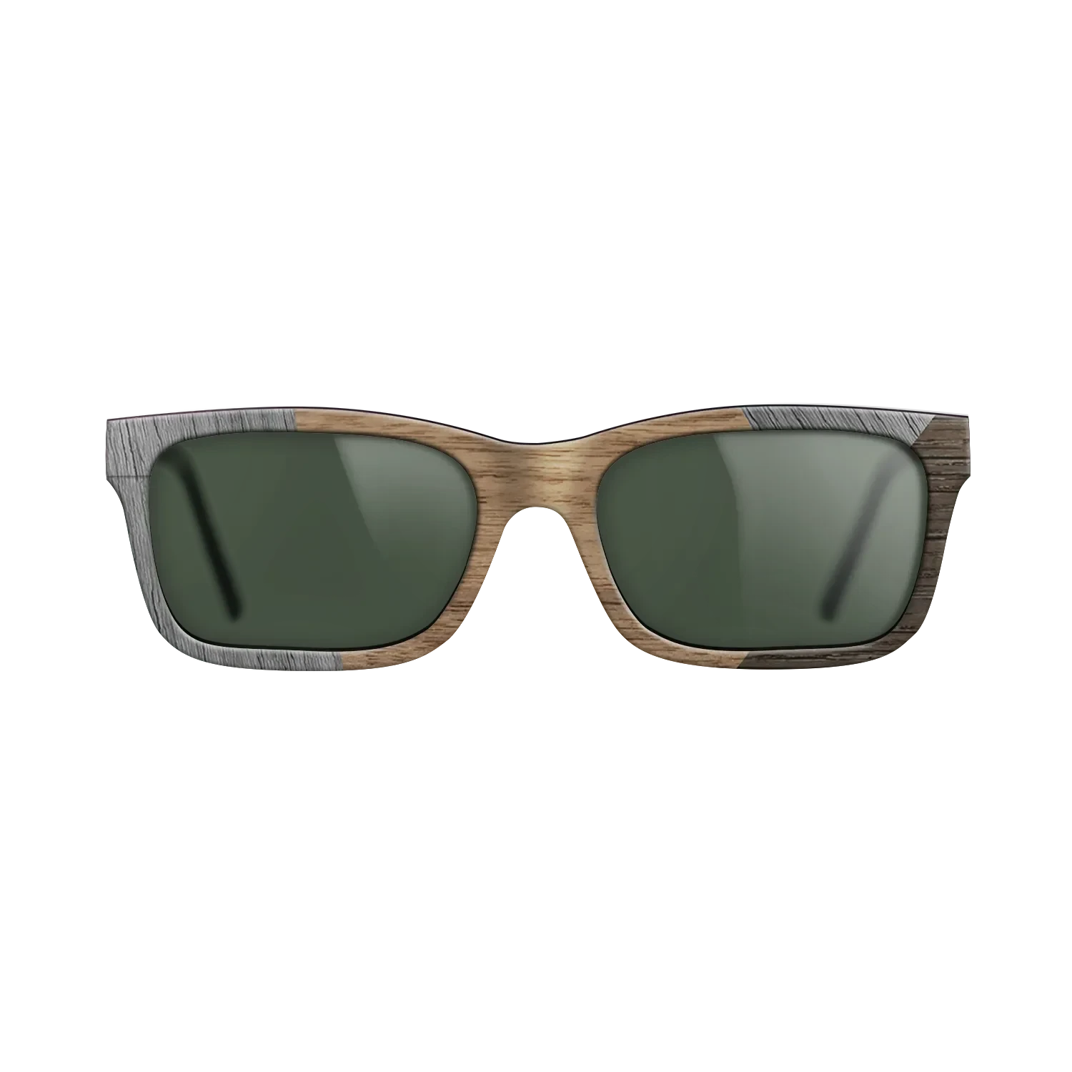 Walnut: Straight Grain,Poplar Dyed: Grey,Fumed Oak: Angle Cut - The Sage - Rectangle - SIRIS wood optic