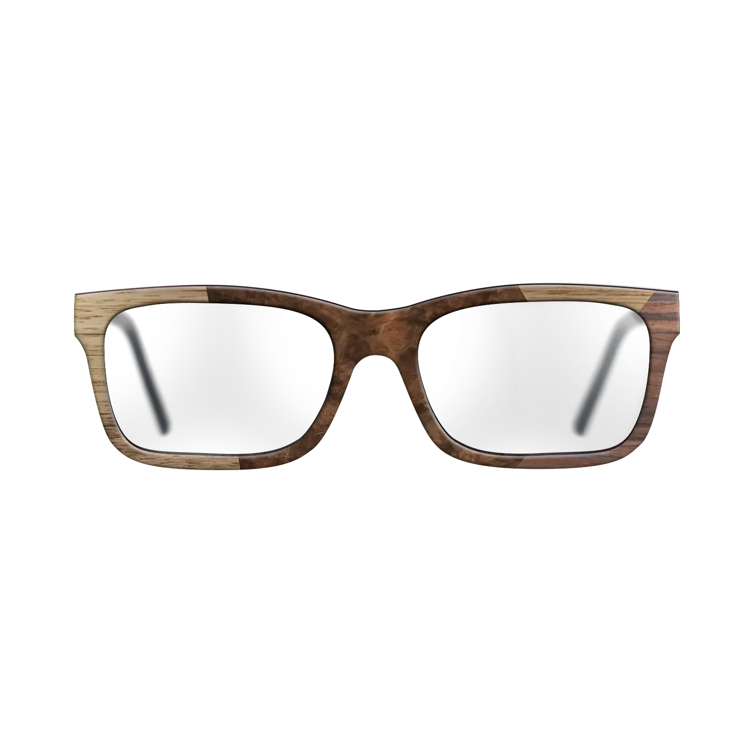 Walnut Burl,Walnut: Straight Grain,Rosewood Reconstituted: Angle Cut - The Sage - Rectangle - SIRIS wood optic