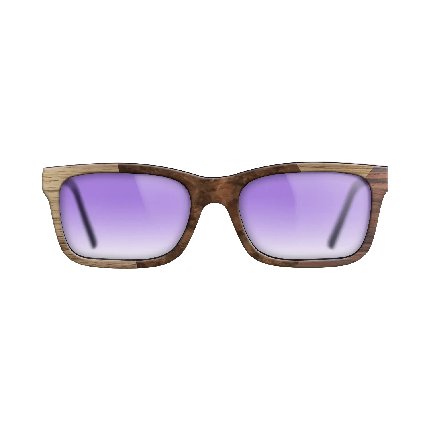 Walnut Burl,Walnut: Straight Grain,Rosewood Reconstituted: Angle Cut - The Sage - Rectangle - SIRIS wood optic