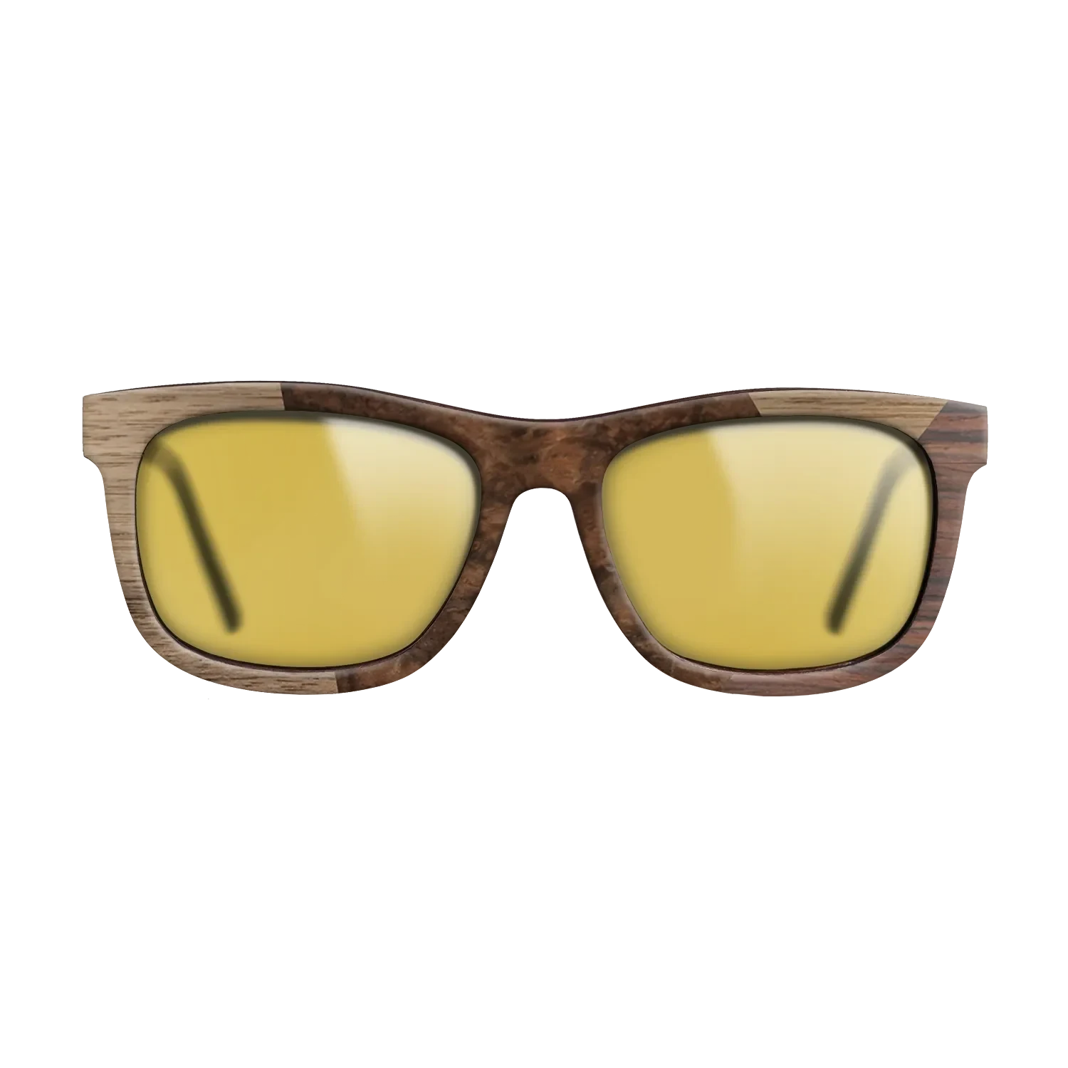Walnut Burl,Walnut: Straight Grain,Rosewood Reconstituted: Angle Cut - The Hero - Square - SIRIS wood optic