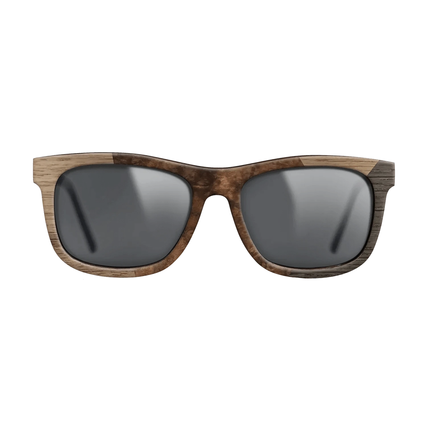 Walnut Burl,Walnut: Straight Grain,Rosewood Reconstituted: Angle Cut - The Hero - Square - 1683 - SIRIS wood optic